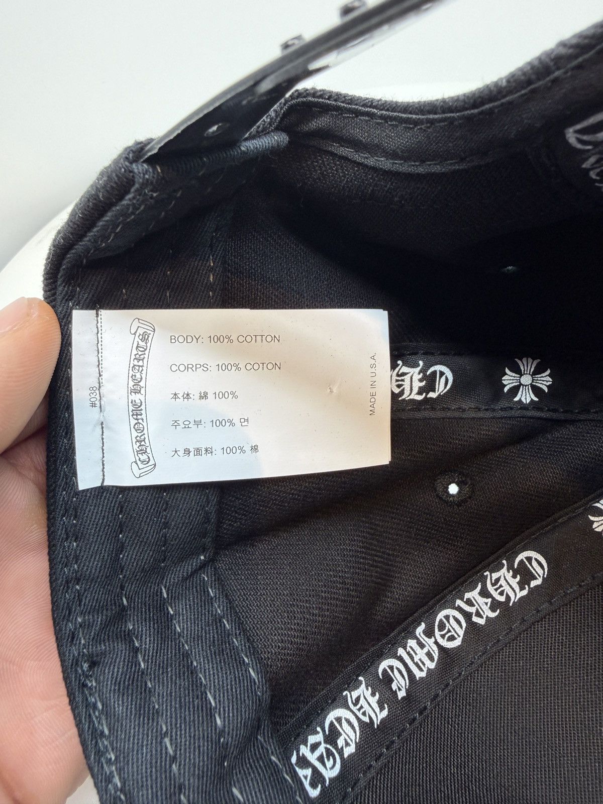 Chrome Hearts Chrome Hearts Horseshoe Denim Baseball Hat Black Size ONE SIZE - 5 Thumbnail