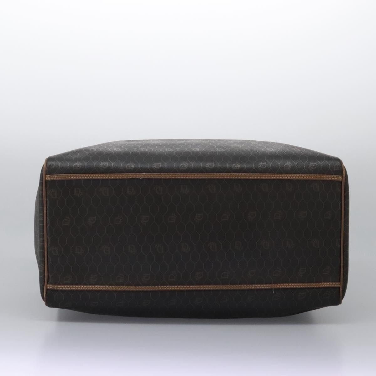 Dior DIOR Honeycomb Canvas Boston Bag Pvc Black Brown Gold Size ONE SIZE - 9 Thumbnail