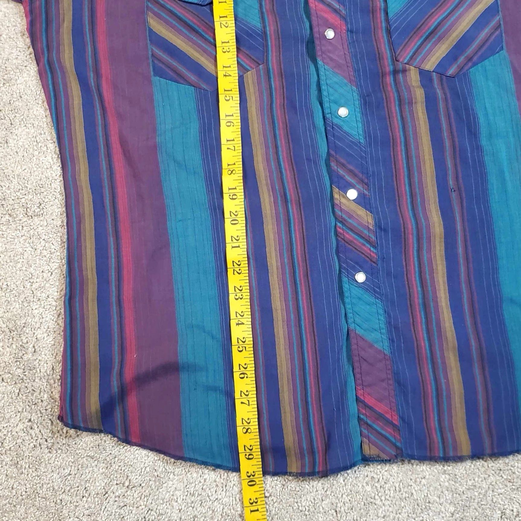 Vintage VINTAGE Rustler Western Pearl-Snap Shirt L/XL 24X30 Long-Tails Size US L / EU 52-54 / 3 - 5 Thumbnail