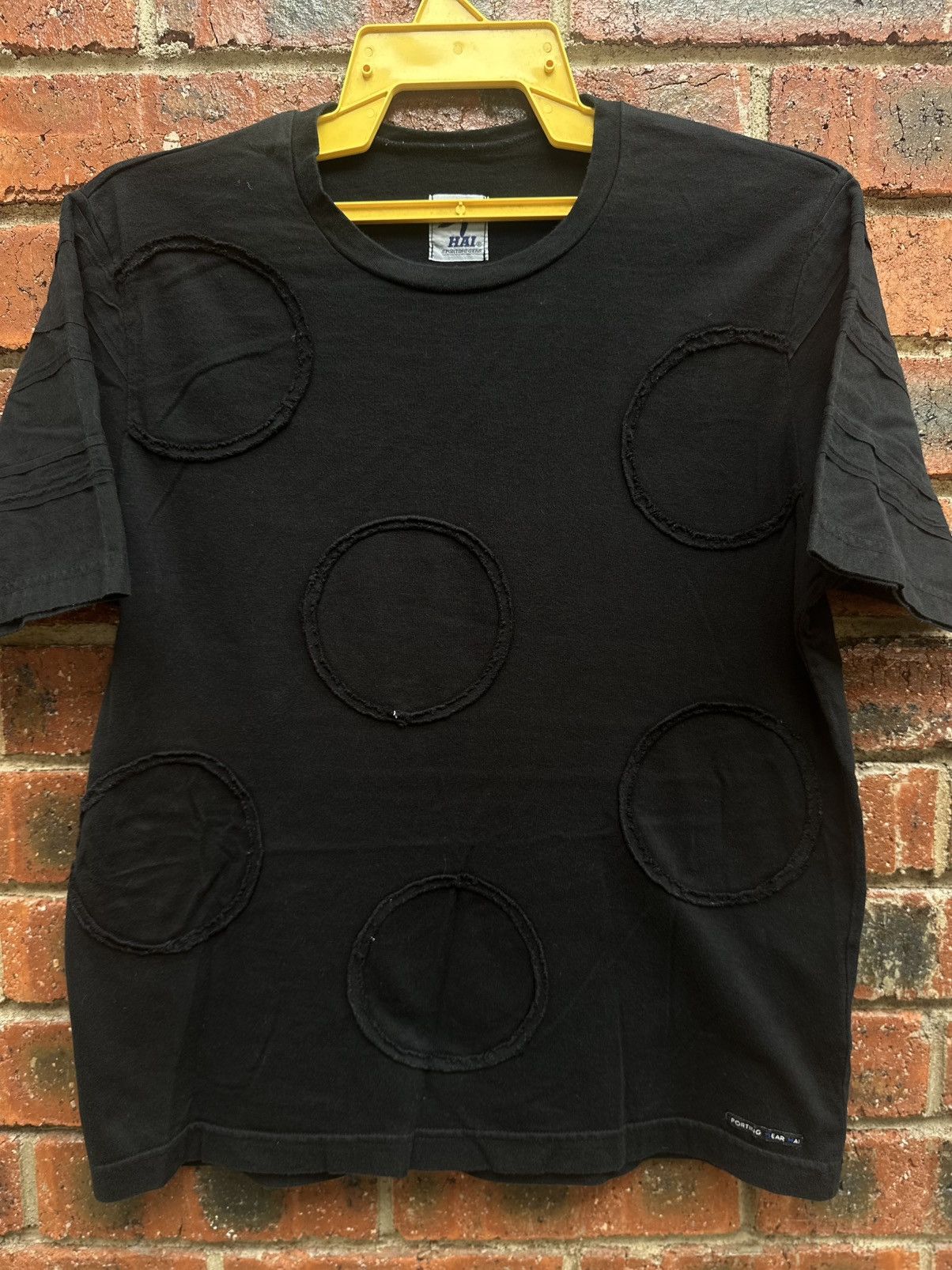 Hai Sporting Gear × Issey Miyake × Vintage Vintage Hai Sporting Gear Pacthwork Tee Size US M / EU 48-50 / 2 - 2 Thumbnail