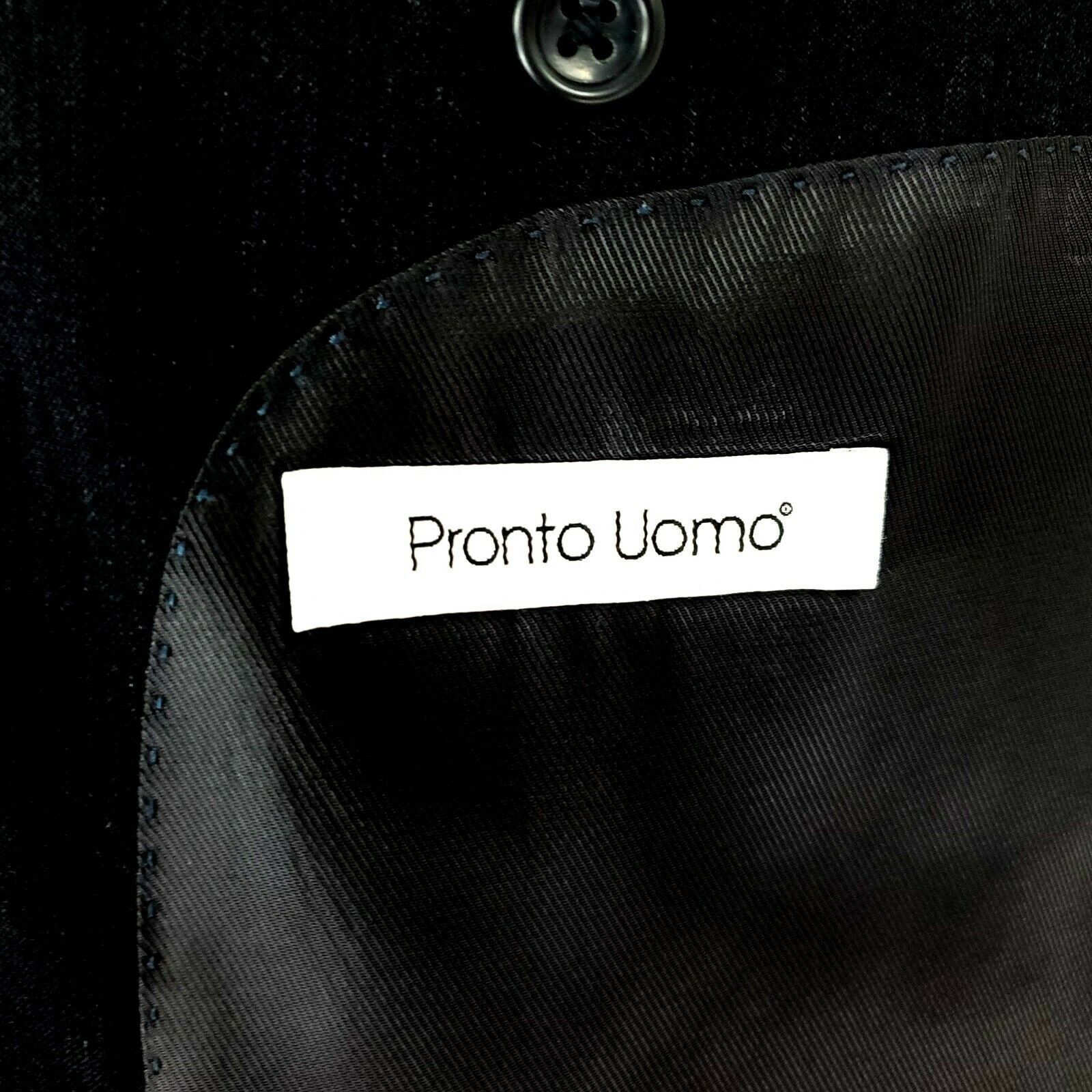Pronto Uomo Pronto Uomo Wool 2 Button Blazer 42L Charcoal Gray Sport Coa Size ONE SIZE - 8 Thumbnail