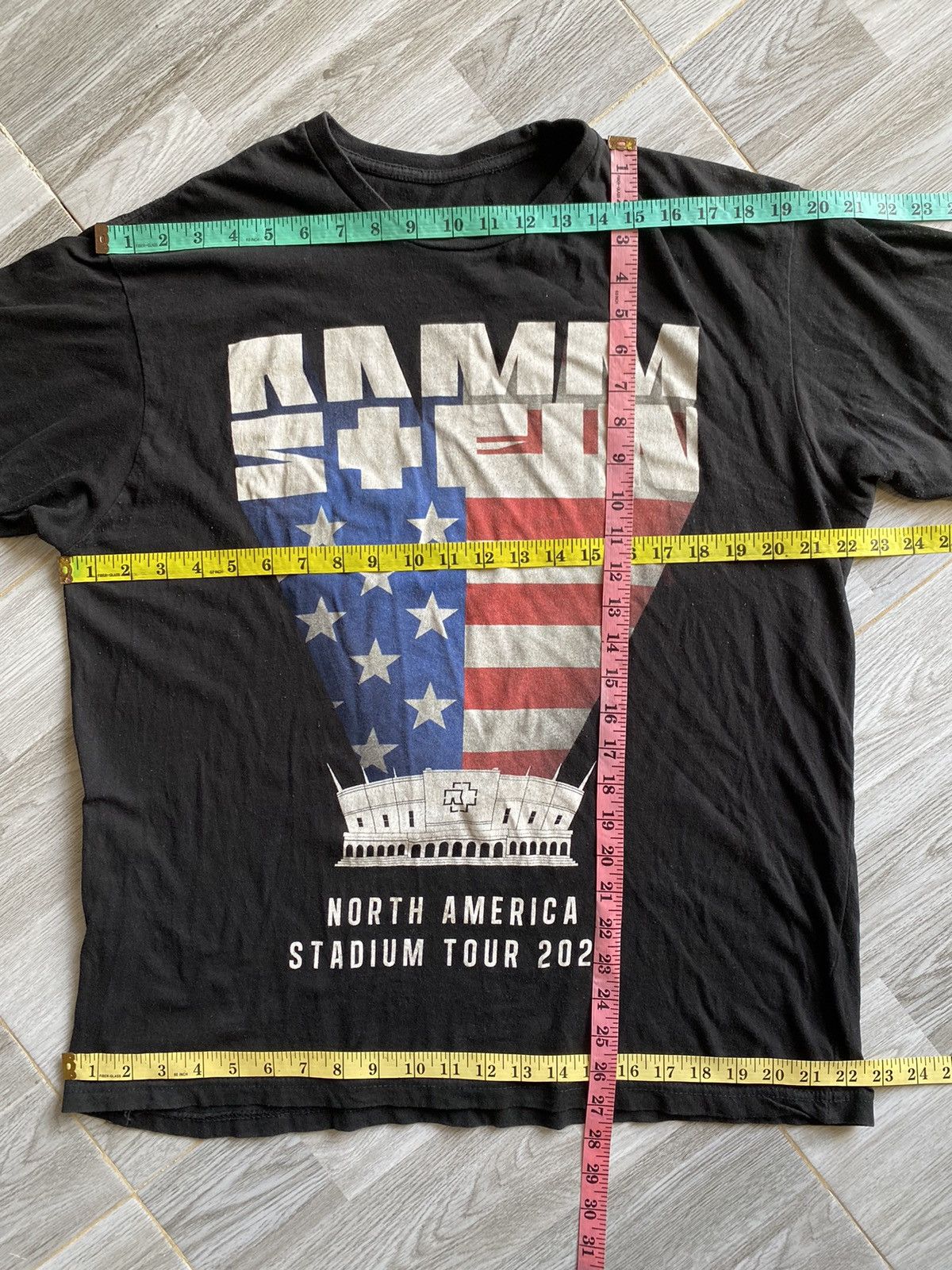 Band Tees Rammstein Shirt Mens Large Black Band Metal Size US L / EU 52-54 / 3 - 13 Thumbnail