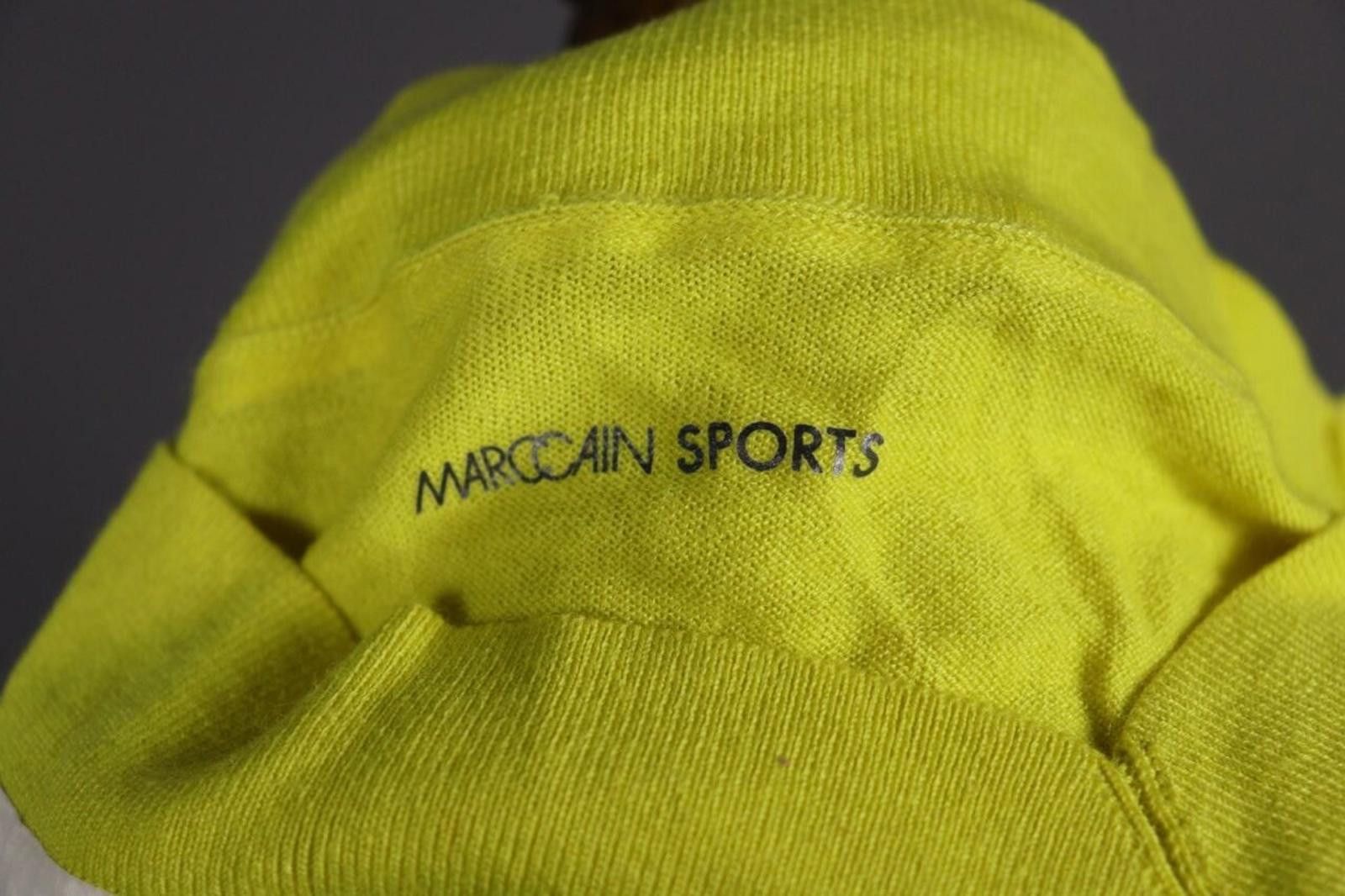 Designer Marc Cain Sports Yellow Knit Relaxed Sweater Size L Size L / US 10 / IT 46 - 9 Thumbnail