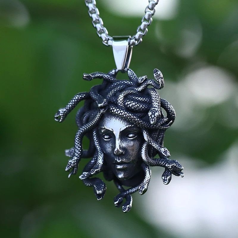 Jewelry Snake And Women Face Necklace Size ONE SIZE - 1 Thumbnail
