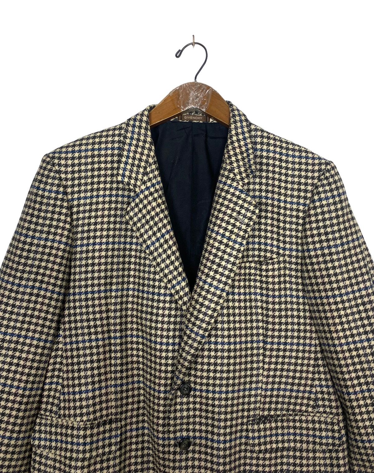 Givenchy Rare‼️ Vintage Givenchy Paris Houndstooth Wool Blazer Size US M / EU 48-50 / 2 - 5 Thumbnail