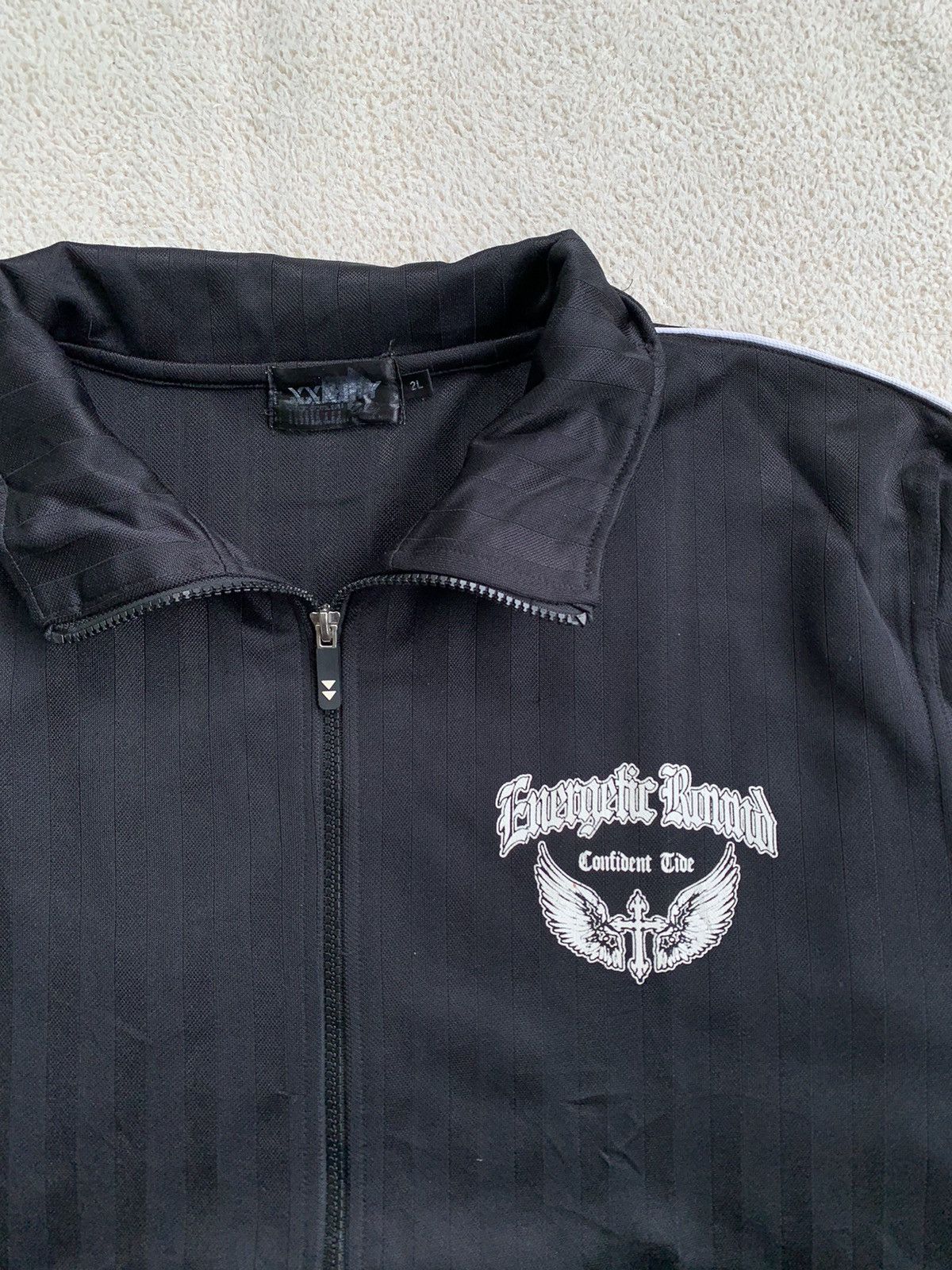 Japanese Brand × Vintage upgrade elegance energetic round poem zip track jacket Size US L / EU 52-54 / 3 - 6 Thumbnail
