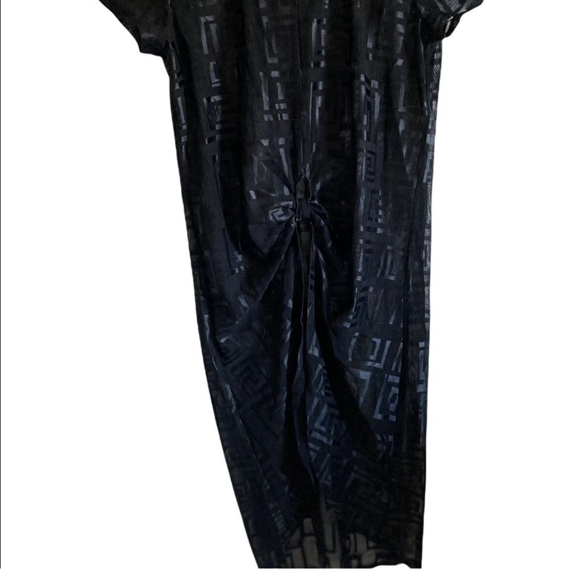 Other BLACK SHEER EMBROIDERED SHORT SLEEVE KNOTTED DUSTER TOP SZ M Size M / US 6-8 / IT 42-44 - 14 Thumbnail