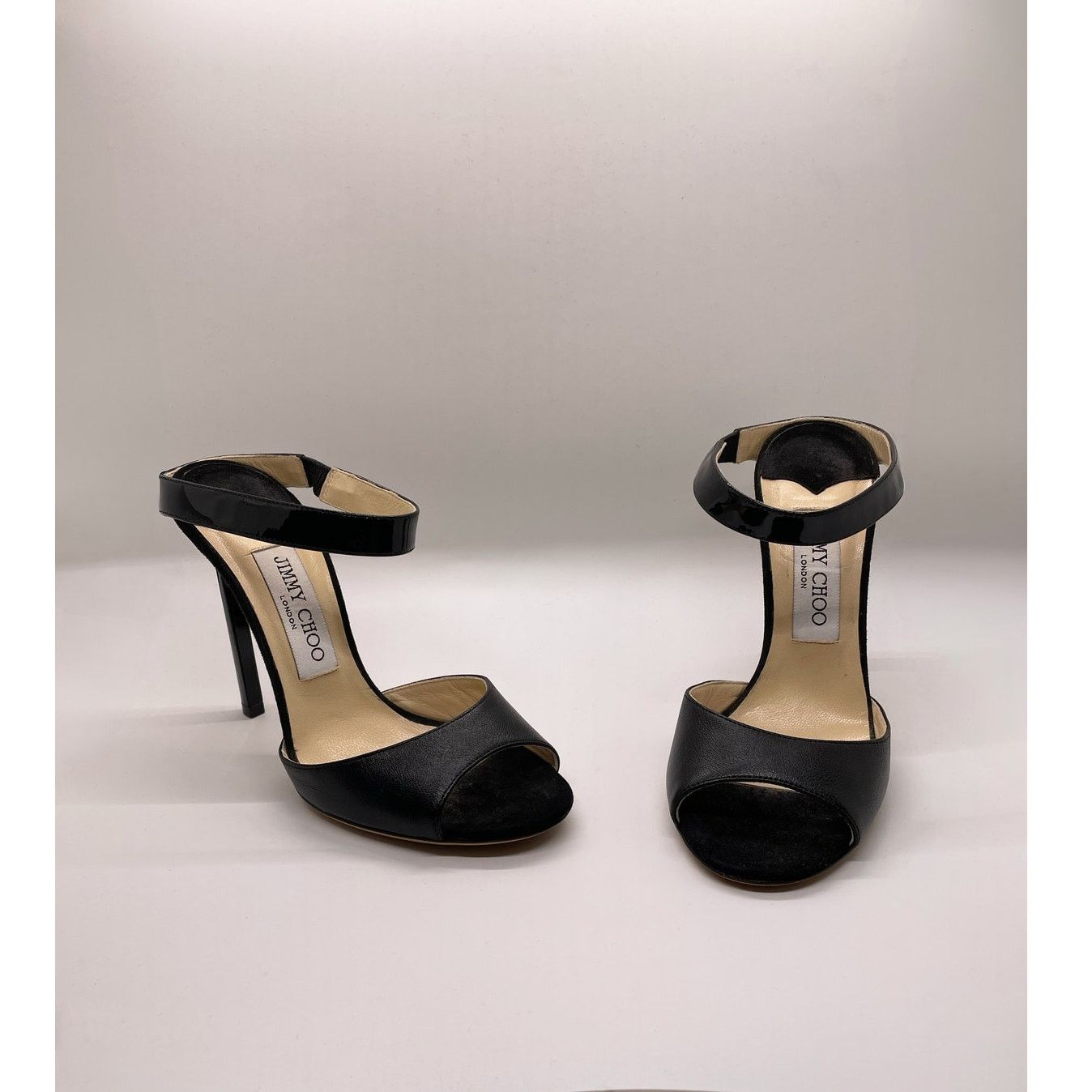 Jimmy Choo Jimmy Choo Black Leather Heeled Sandals size 36 1/2 / US 6.5 Size US 6.5 / IT 36.5 - 5 Thumbnail