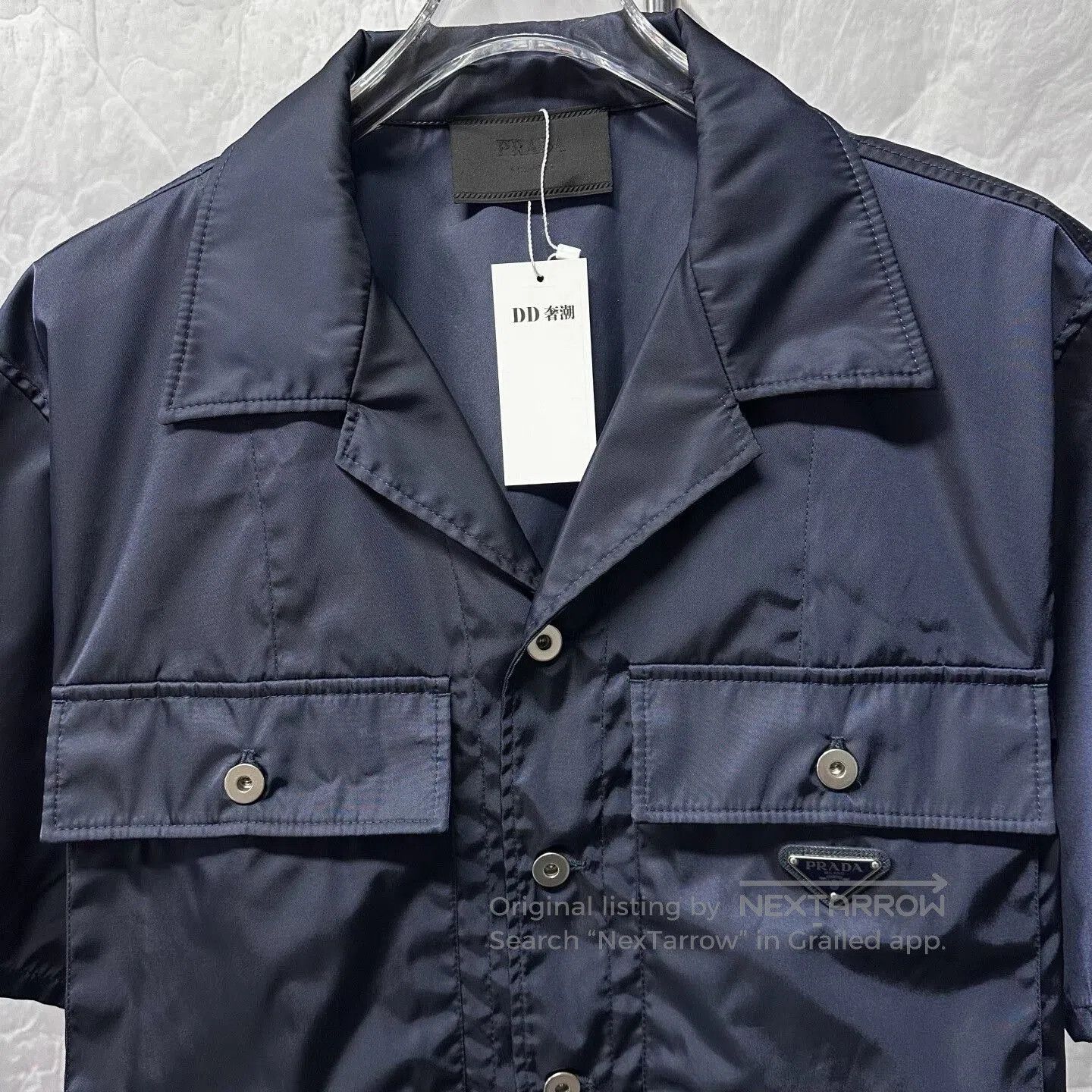 Prada prada metal triangle nylon short sleeve shirt. Size US XL / EU 56 / 4 - 2 Thumbnail