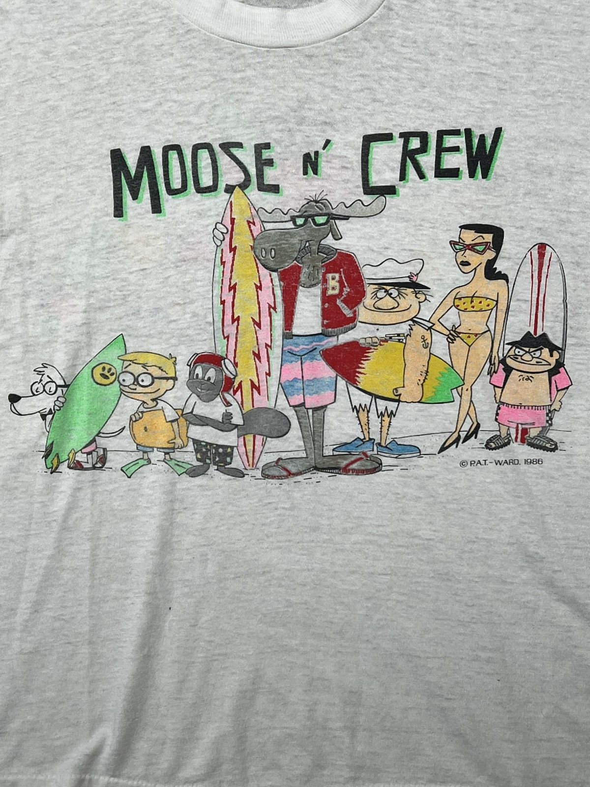Cartoon Network × Disney × Vintage Vintage rocky and Bullwinkle surf shirt cartoon Size US L / EU 52-54 / 3 - 4 Thumbnail