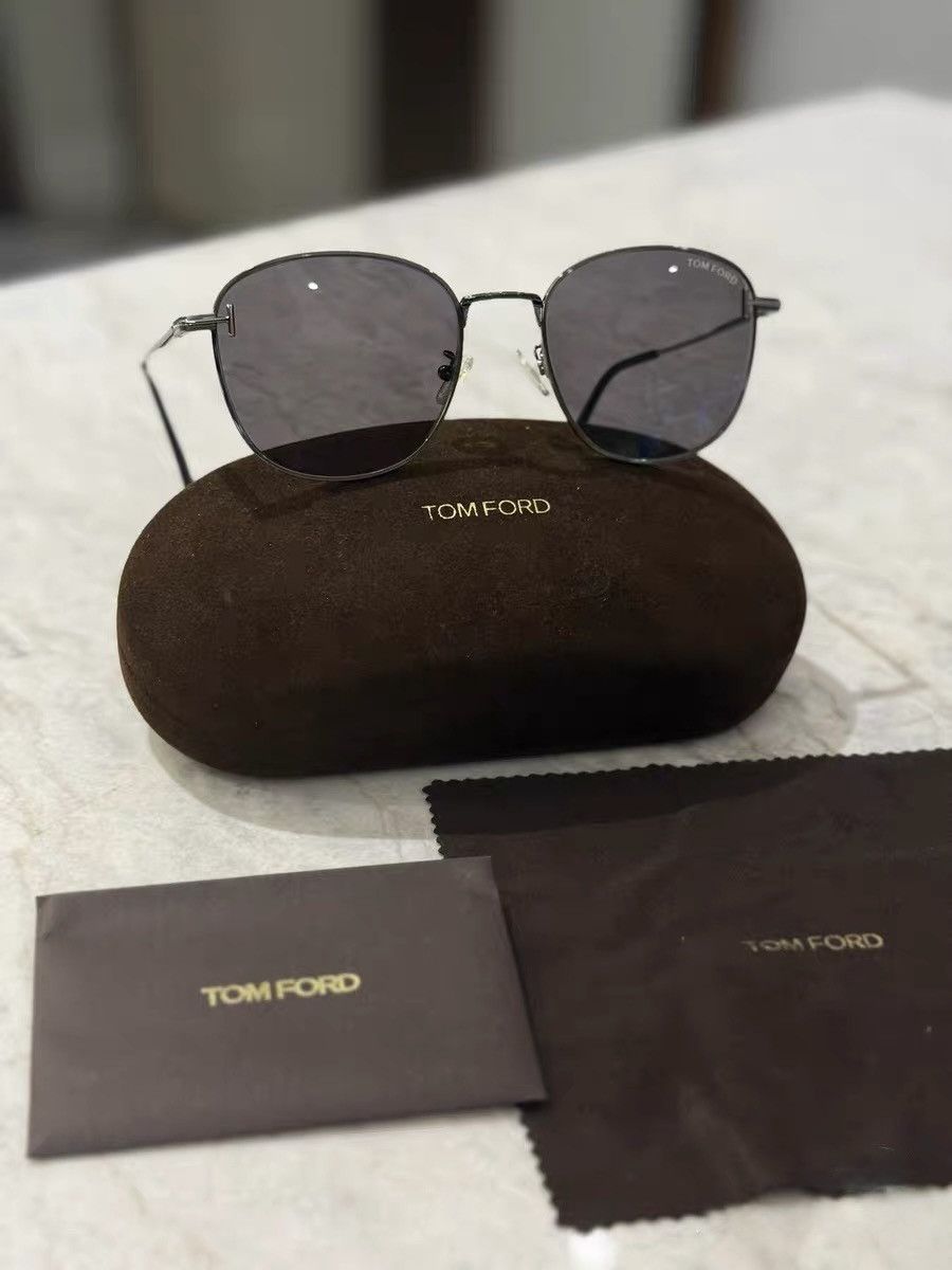 Tom Ford Tom Ford Square Metal Sunglasses - Grey Lenses Size ONE SIZE - 2 Thumbnail