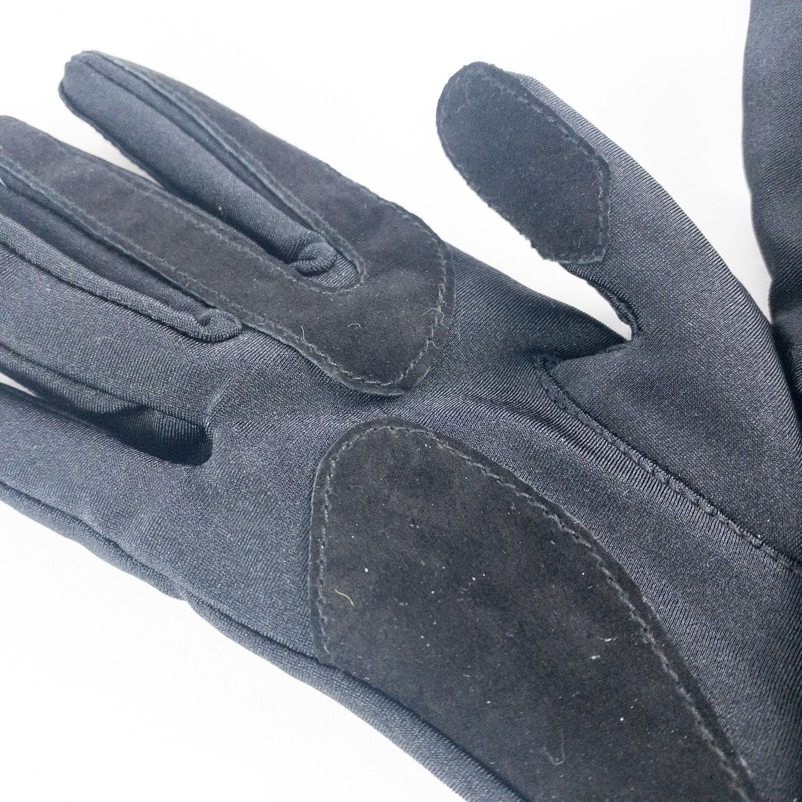 Other Totes Black Leather Patch Nylon Gloves Womens Small 6 Size ONE SIZE - 7 Thumbnail