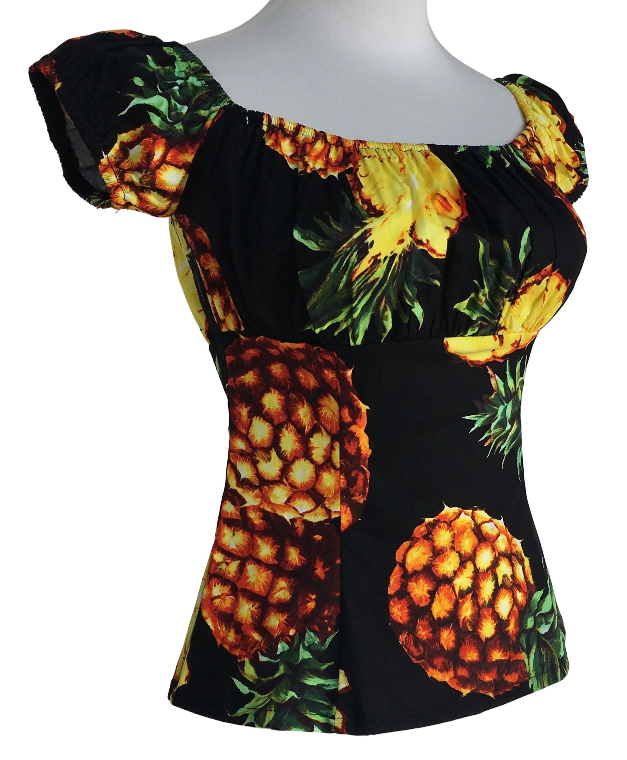 Other Women tops pineapple print off shoulder slim fit Size XL / US 12-14 / IT 48-50 - 2 Thumbnail