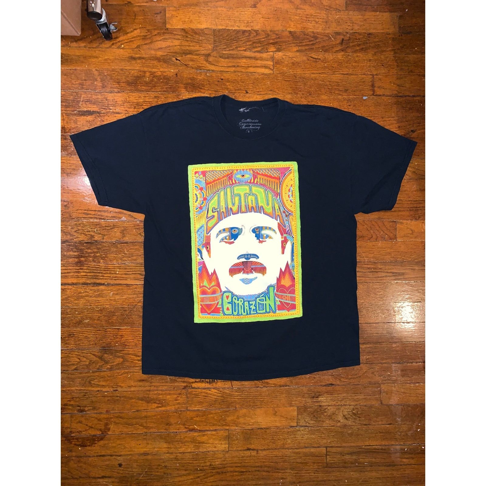 Band Tees Santana Corazon Tour 2014 T Shirt XL Psychedelic Black Size US XL / EU 56 / 4 - 1 Thumbnail