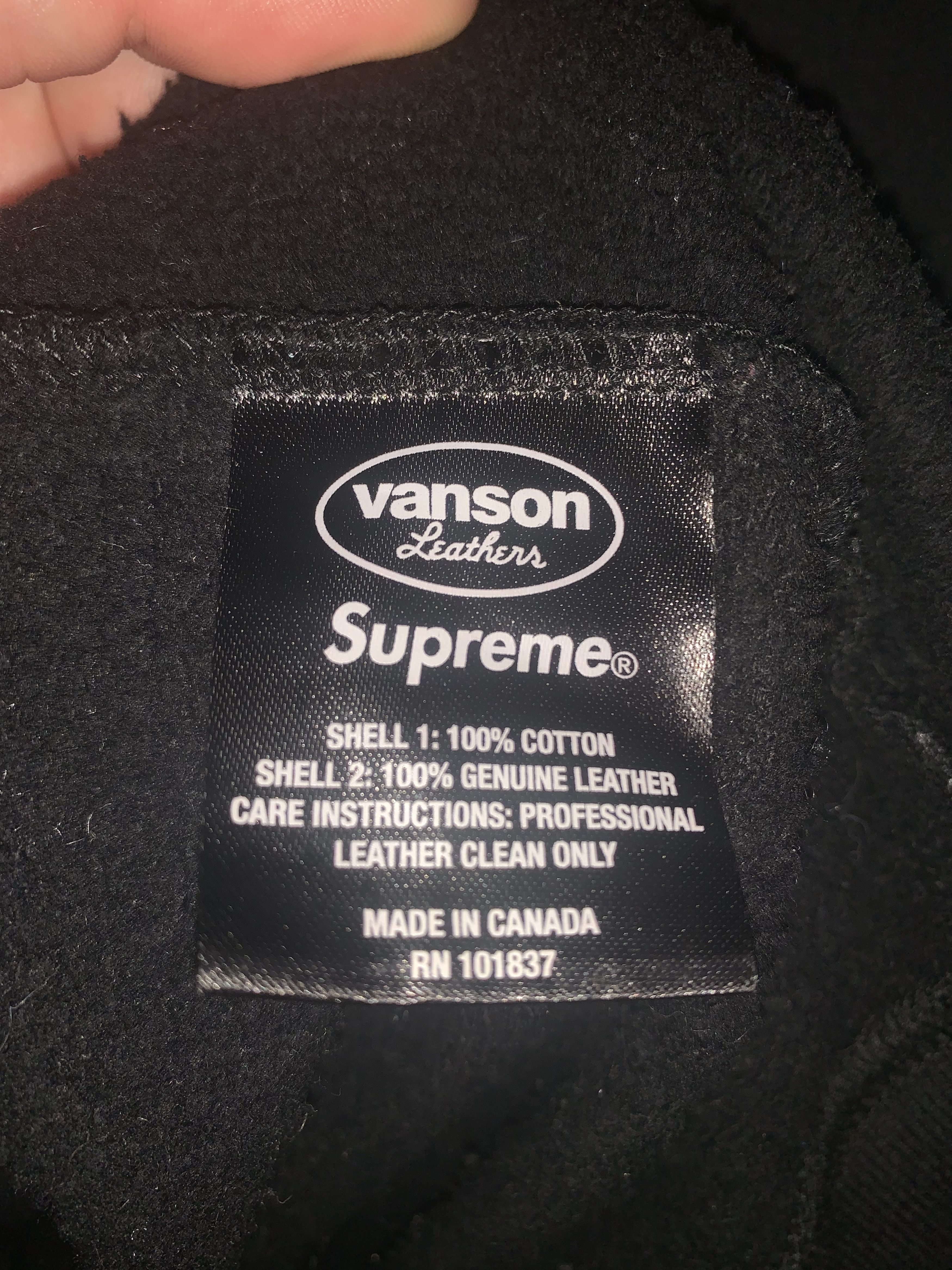 Supreme × Vanson Leathers Supreme x Vanson Leathers Spider Web Sip Up Hoodie Size US L / EU 52-54 / 3 - 6 Thumbnail