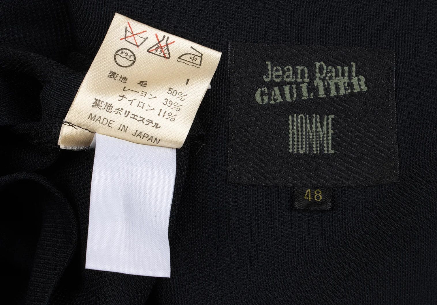 Jean Paul Gaultier Wool Blend Peak Lapel Jacket in Black, Size 48 Size US M / EU 48-50 / 2 - 19 Thumbnail