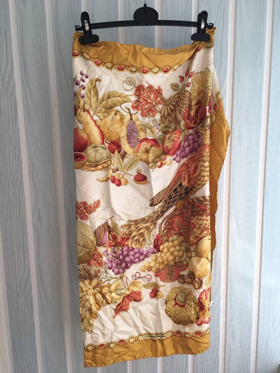 Salvatore Ferragamo Salvatore Ferragamo Animal Print Multicolour Silk Scarf Size ONE SIZE - 5 Thumbnail