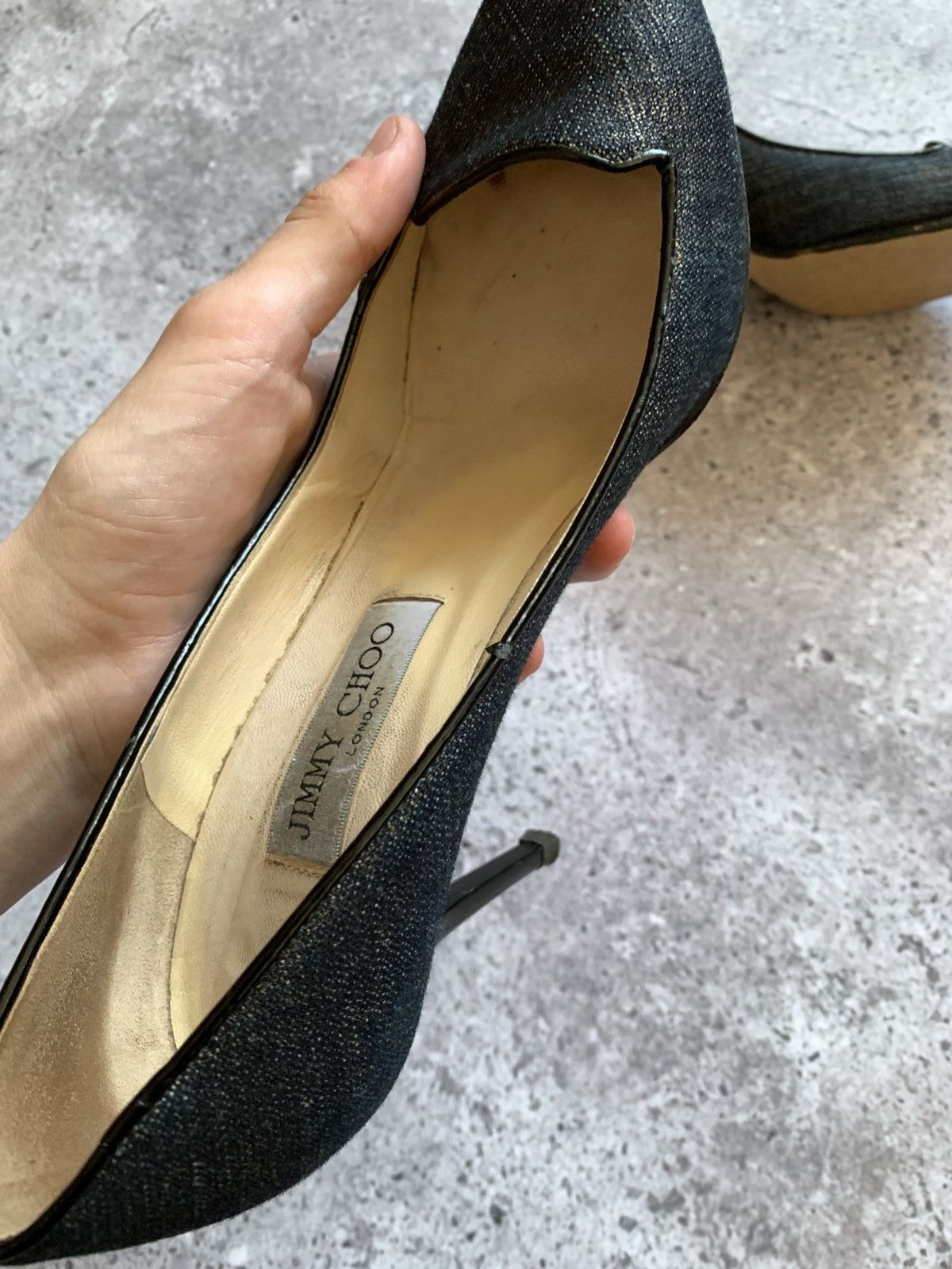 Jimmy Choo 🔥JIMMY CHOO DENIM HEELS Size US 10 / IT 40 - 8 Thumbnail