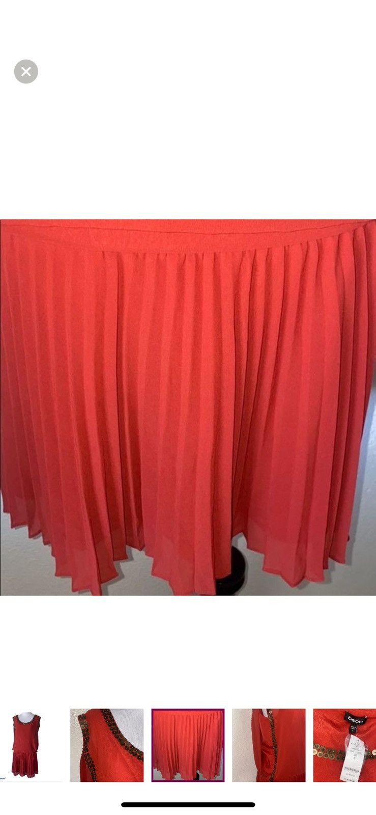 Bebe Bebe small wilderness pleated mini dress Size S / US 4 / IT 40 - 2 Thumbnail