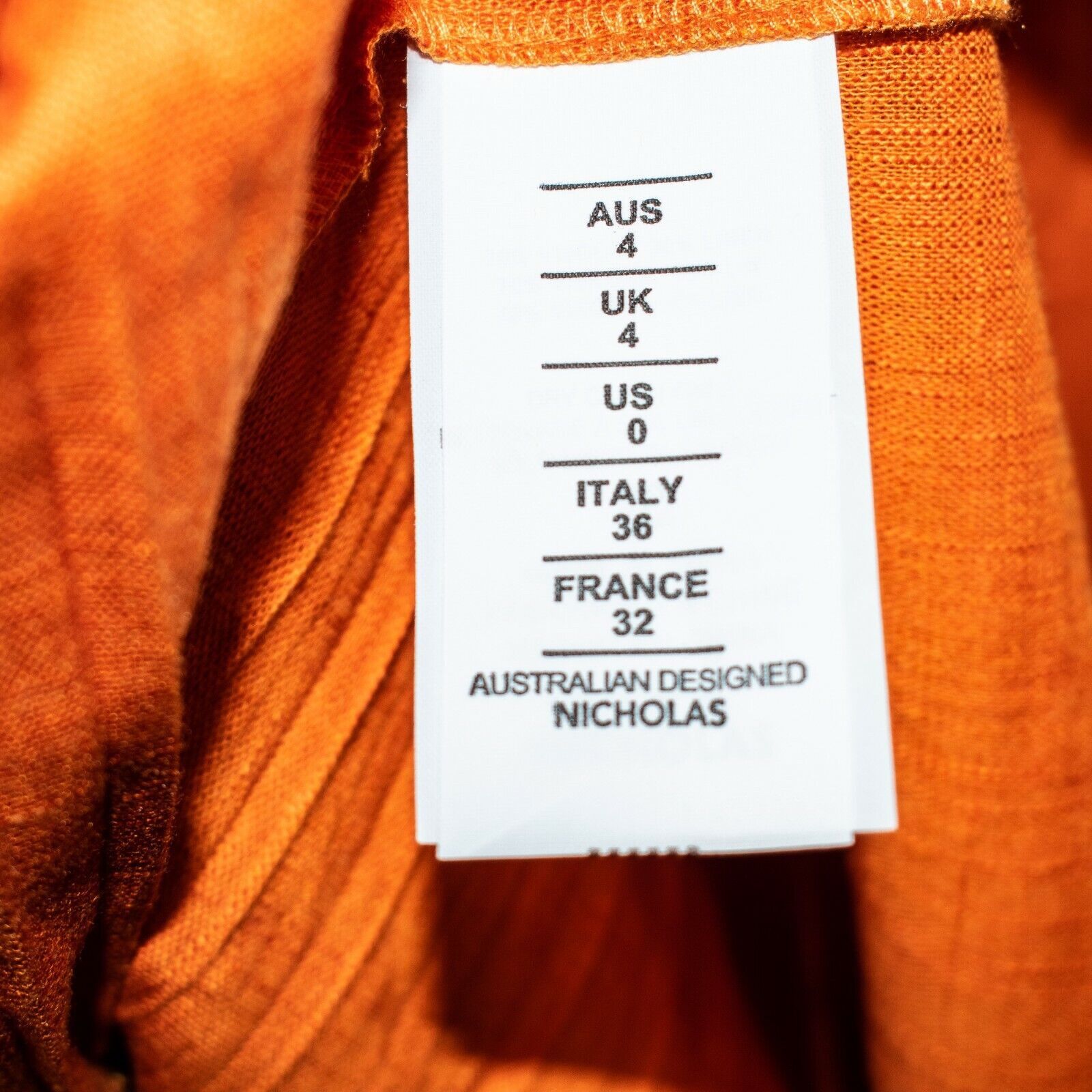 NICHOLAS NICHOLAS Pleated Prairie Dress in Deep Orange Size 0 Size XS / US 0-2 / IT 36-38 - 8 Thumbnail