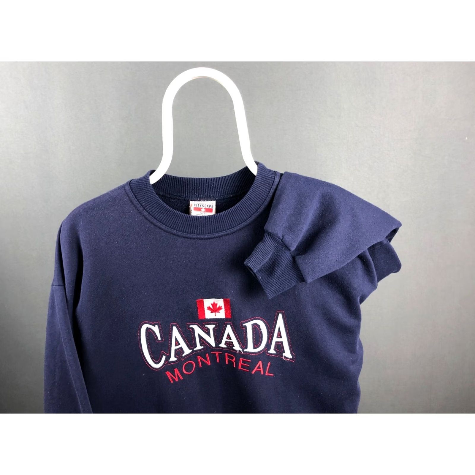 Vintage Cityscape Sweatshirt Men S Blue Canada Logo Crew Neck Cotton Polyester Jersey Pullover Comfortable Regular Fit Size US S / EU 44-46 / 1 - 5 Thumbnail