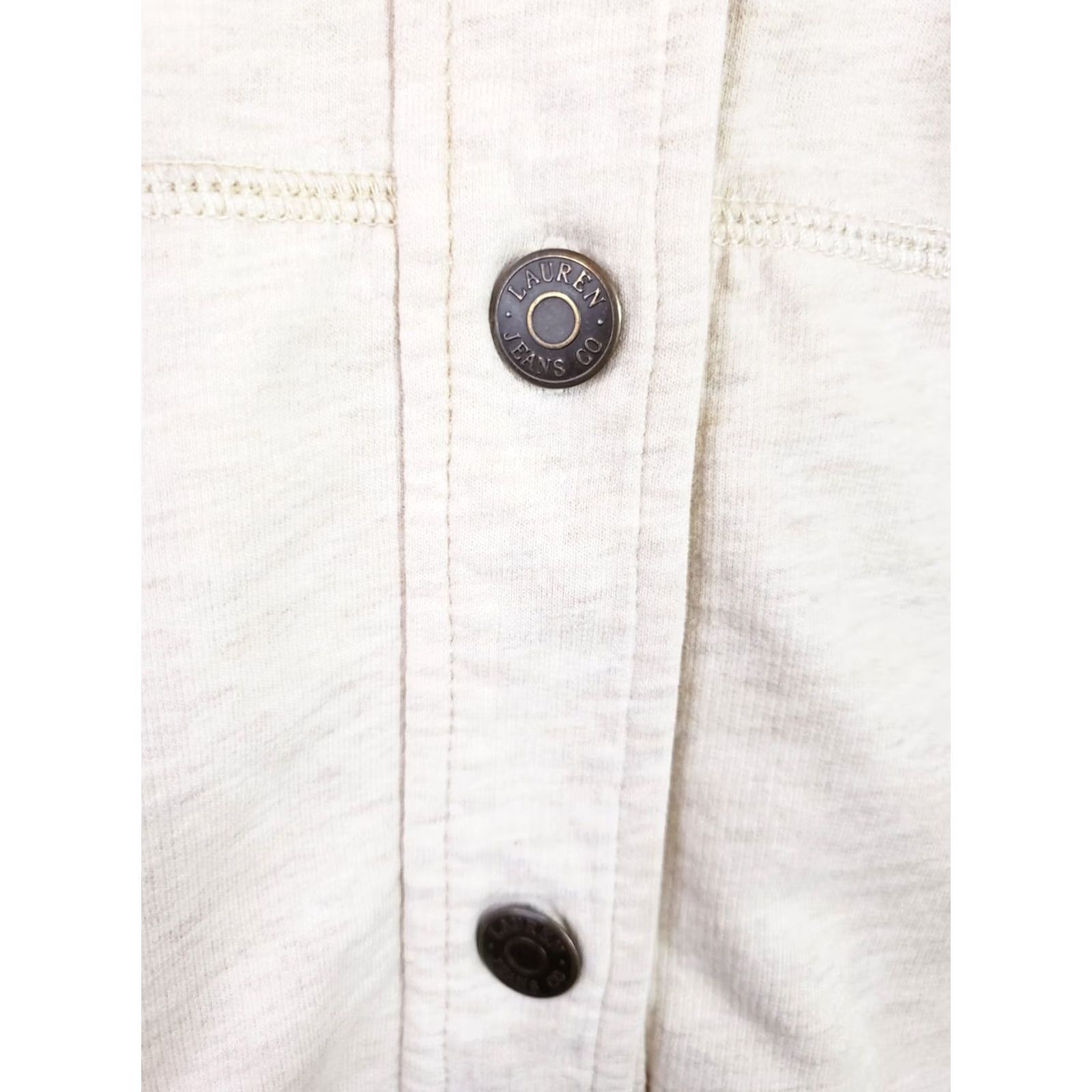 Ralph Lauren Lauren Ralph Lauren Hoodie Jacket Women's L Button Front Logo Beige Solid Hooded Pockets Fall Winter Spring Seasonal Casual Designer Regular Fit Size L / US 10 / IT 46 - 6 Thumbnail