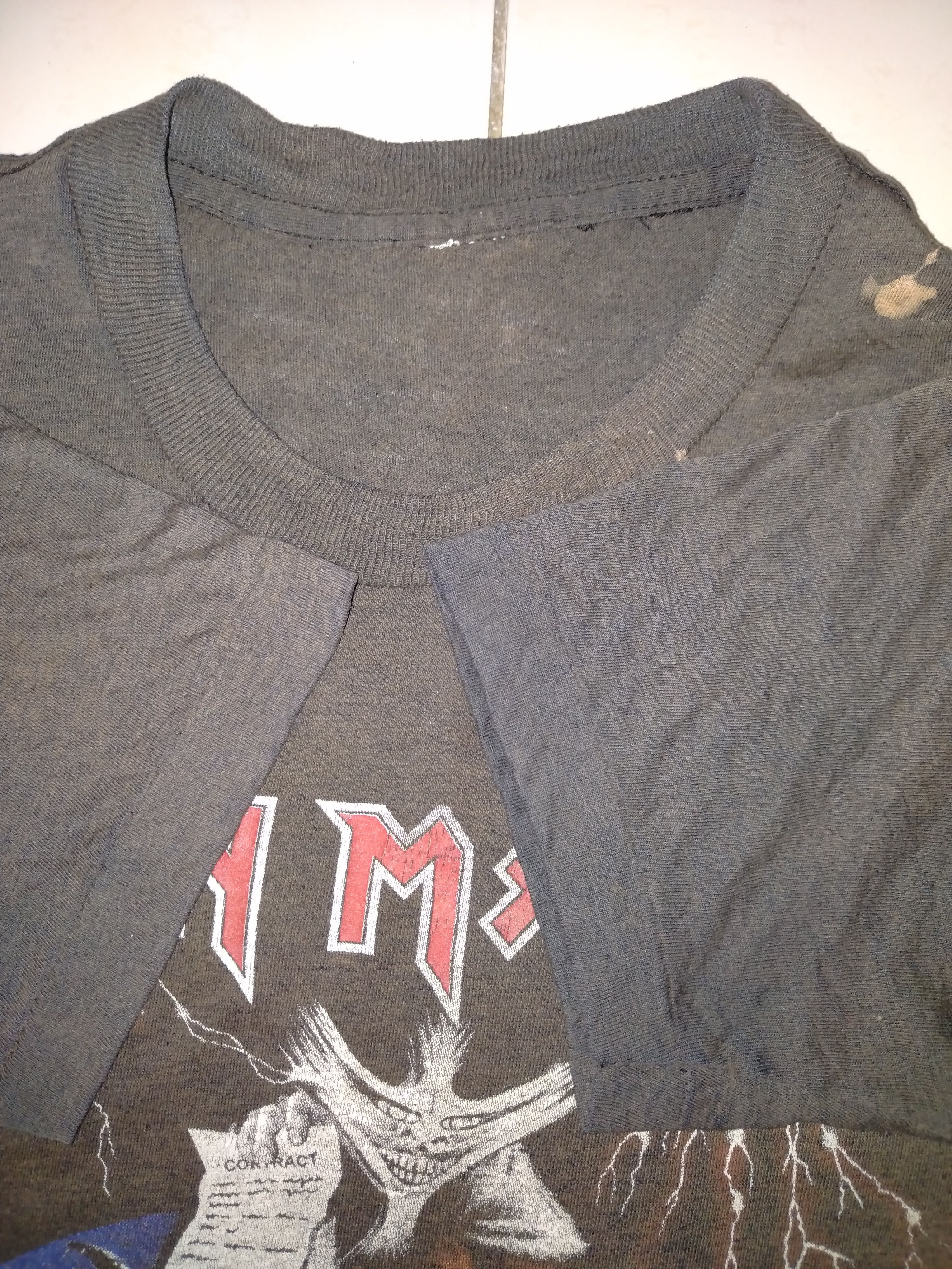 Band Tees × Iron Maiden × Vintage CRAZY SICK VTG '88 IRON MAIDEN FADED DISTRESSED Concert Tee Size US S / EU 44-46 / 1 - 12 Thumbnail