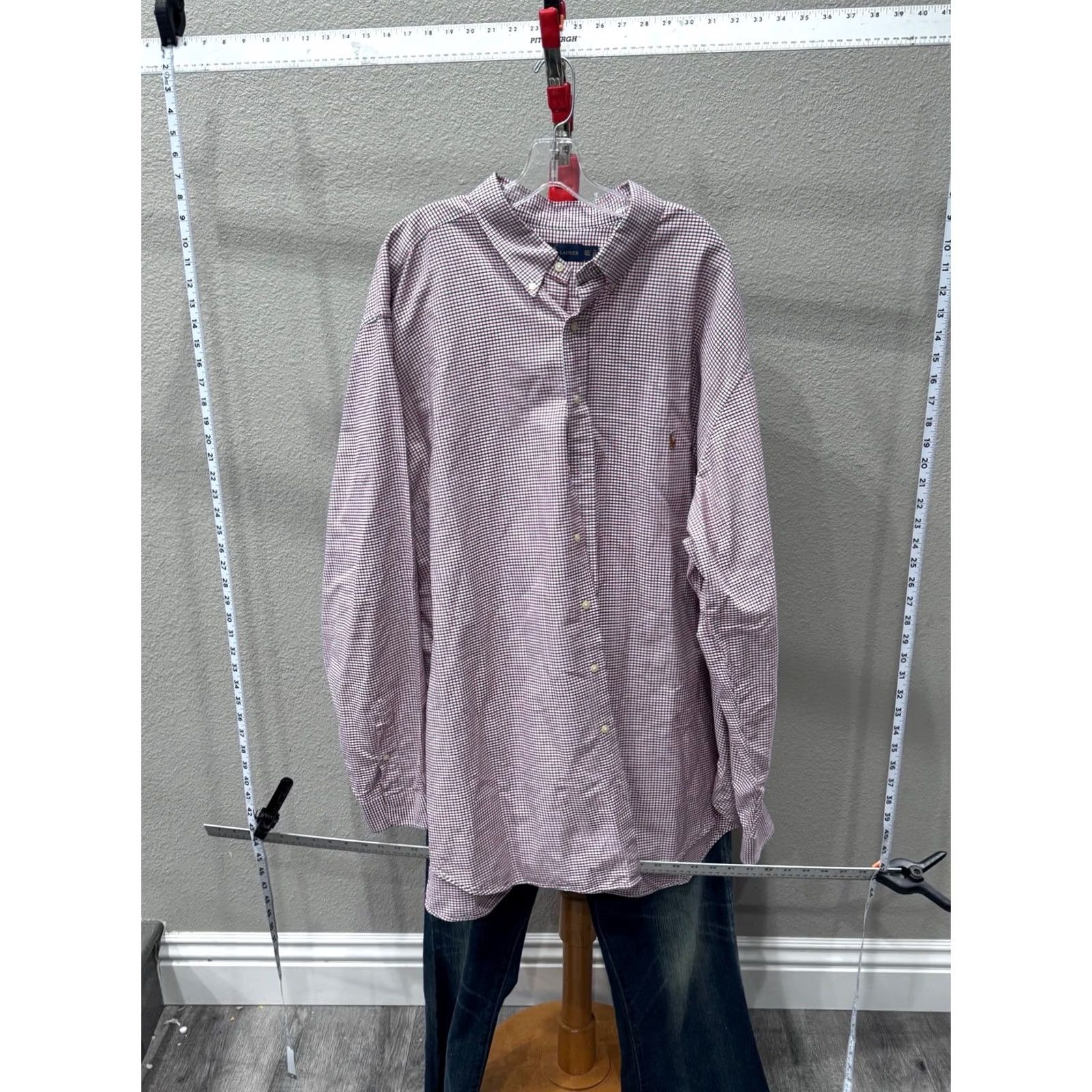 Ralph Lauren Ralph Lauren Red Blue Check LONG SLEEVE SHIRT 3XLT Mens XS? Size US XXL / EU 58 / 5 - 2 Thumbnail