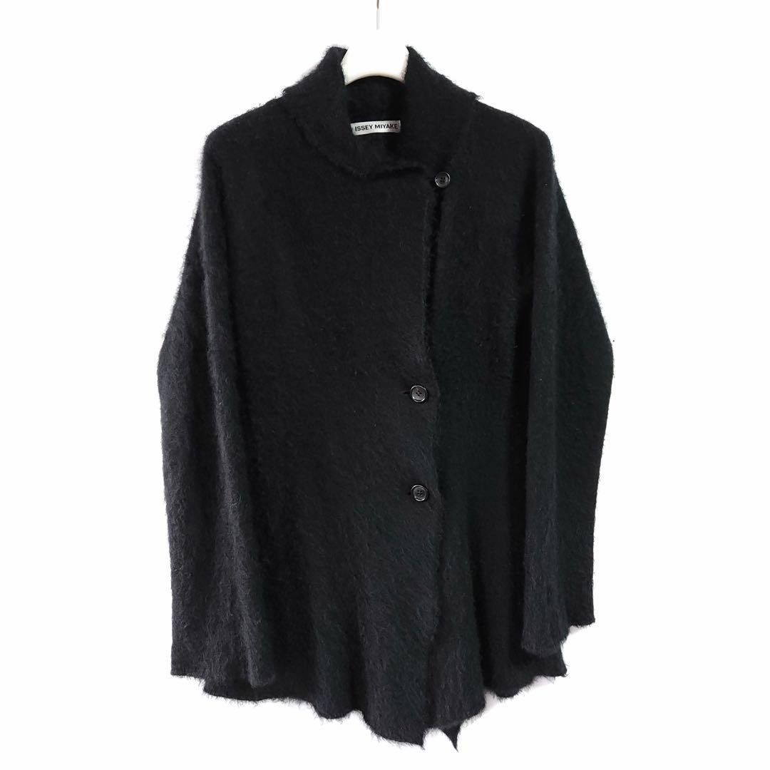 Issey Miyake ISSEY MIYAKE 2010AW Black Cashmere Knit Jacket Size US M / EU 48-50 / 2 - 1 Thumbnail