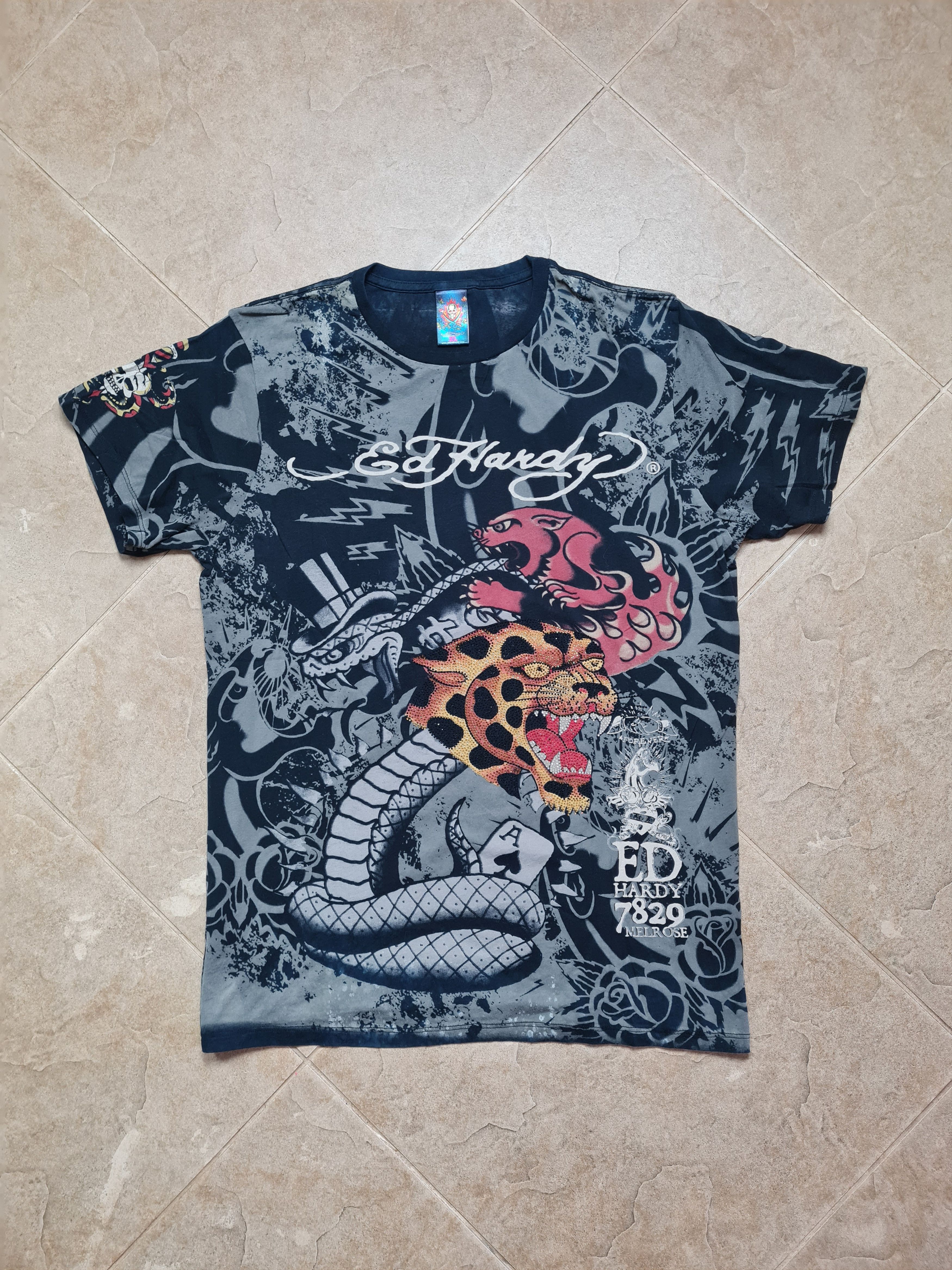 Ed Hardy Ed Hardy Snake Skull Graphic Christian Audigier Tattoo Y2K Size US XL / EU 56 / 4 - 7 Thumbnail