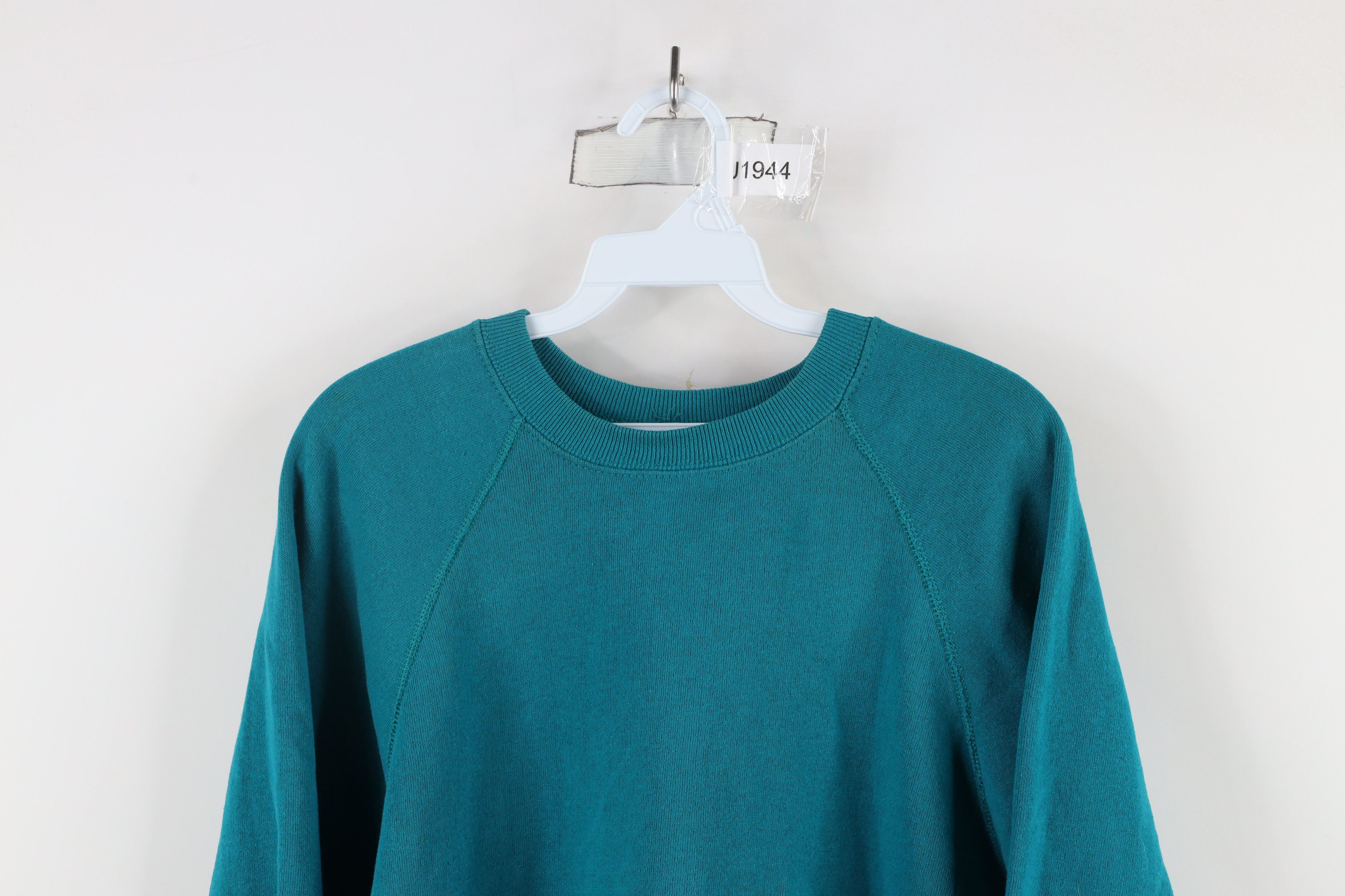 Vintage Vintage 80s 90s Streetwear Raglan Sweatshirt Teal USAVi Size US XL / EU 56 / 4 - 2 Thumbnail