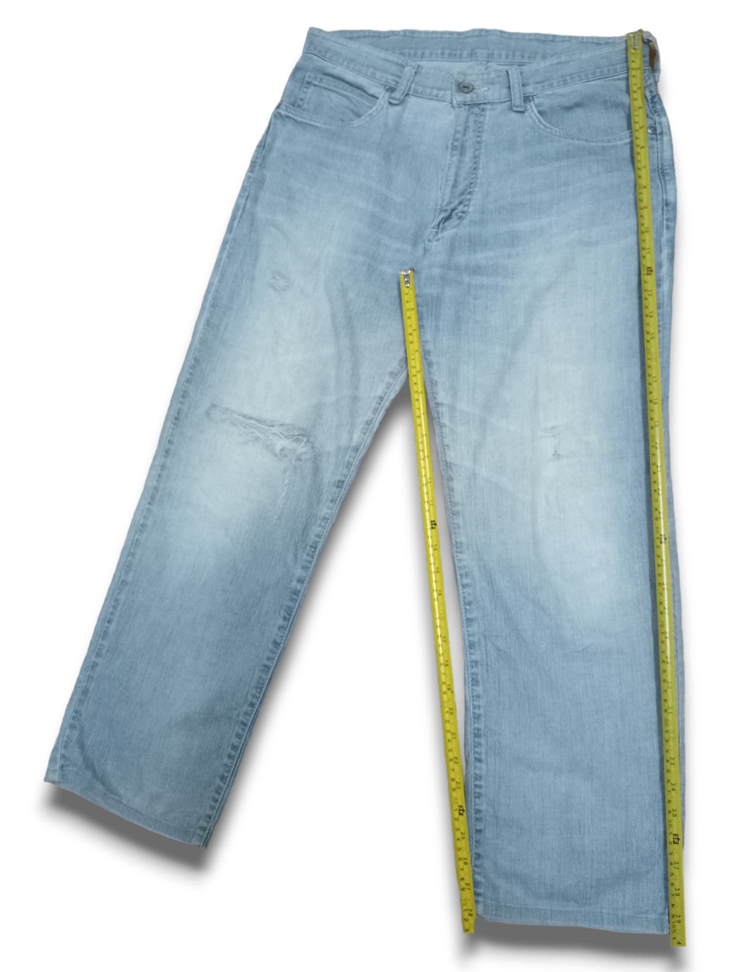 Wrangler SALES 🔥 Vintage Wrangler Light Wash Rip Baggy Denim Pants Size US 34 / EU 50 - 10 Thumbnail