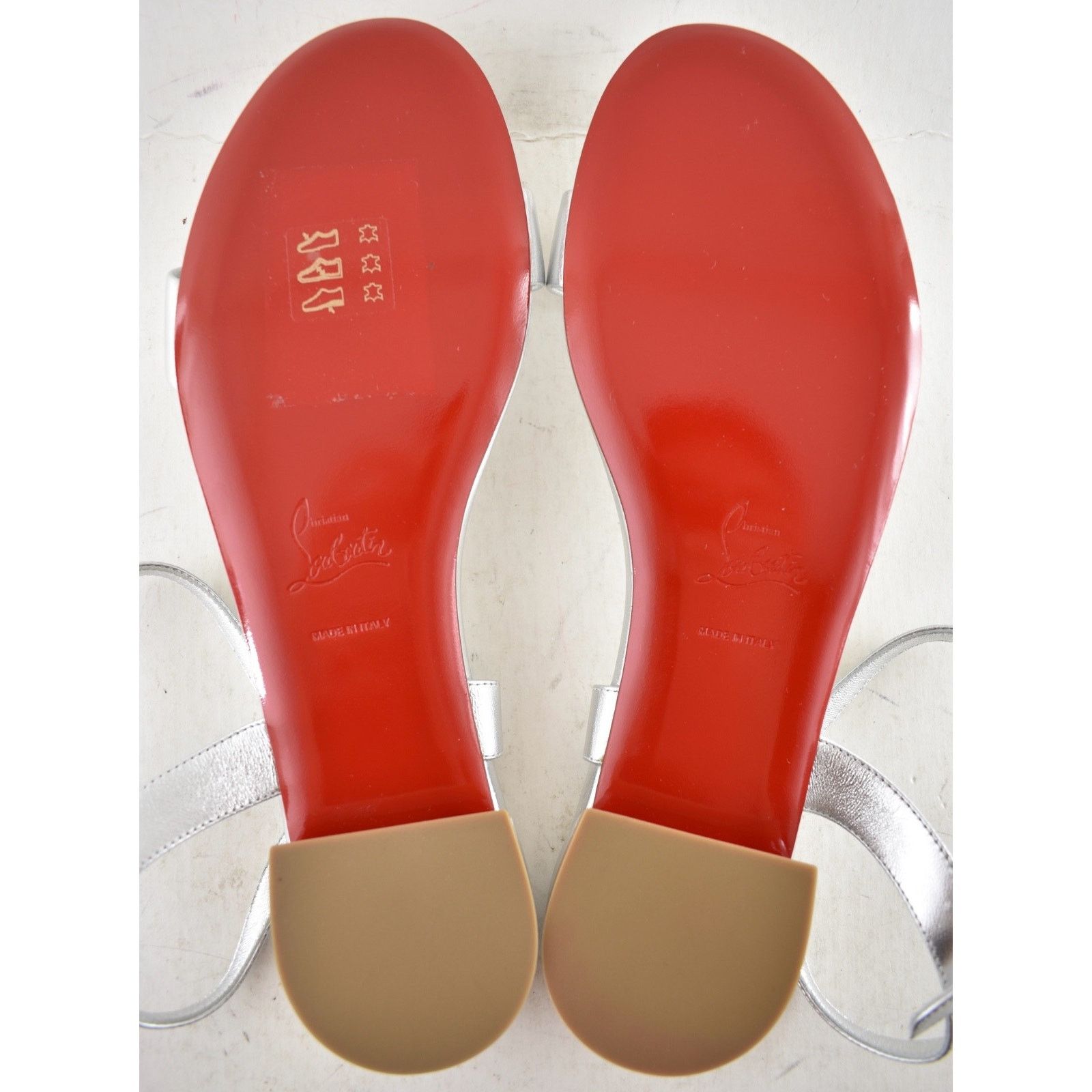 Christian Louboutin Christian Louboutin Sweet Jane Sandal Flat Silver 40.5 Size US 10.5 / IT 40.5 - 11 Thumbnail