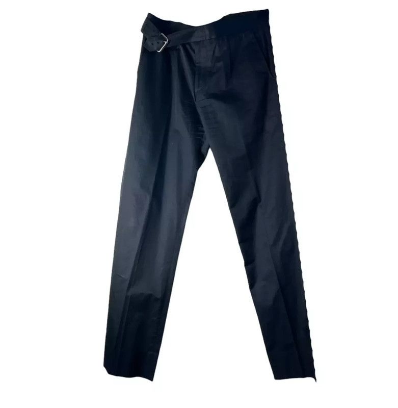 Other Black satin pants with side buckle belt Size US 32 / EU 48 - 1 Thumbnail