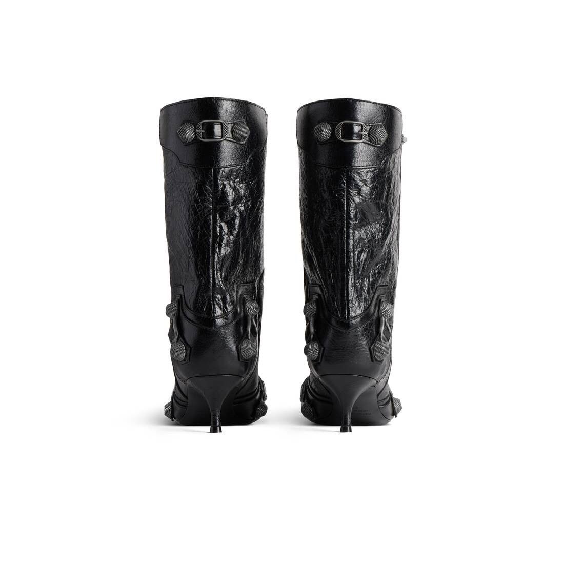 Balenciaga o1srvl11e1025 Cagole Wide Booties in Black Size US 8 / IT 38 - 6 Thumbnail