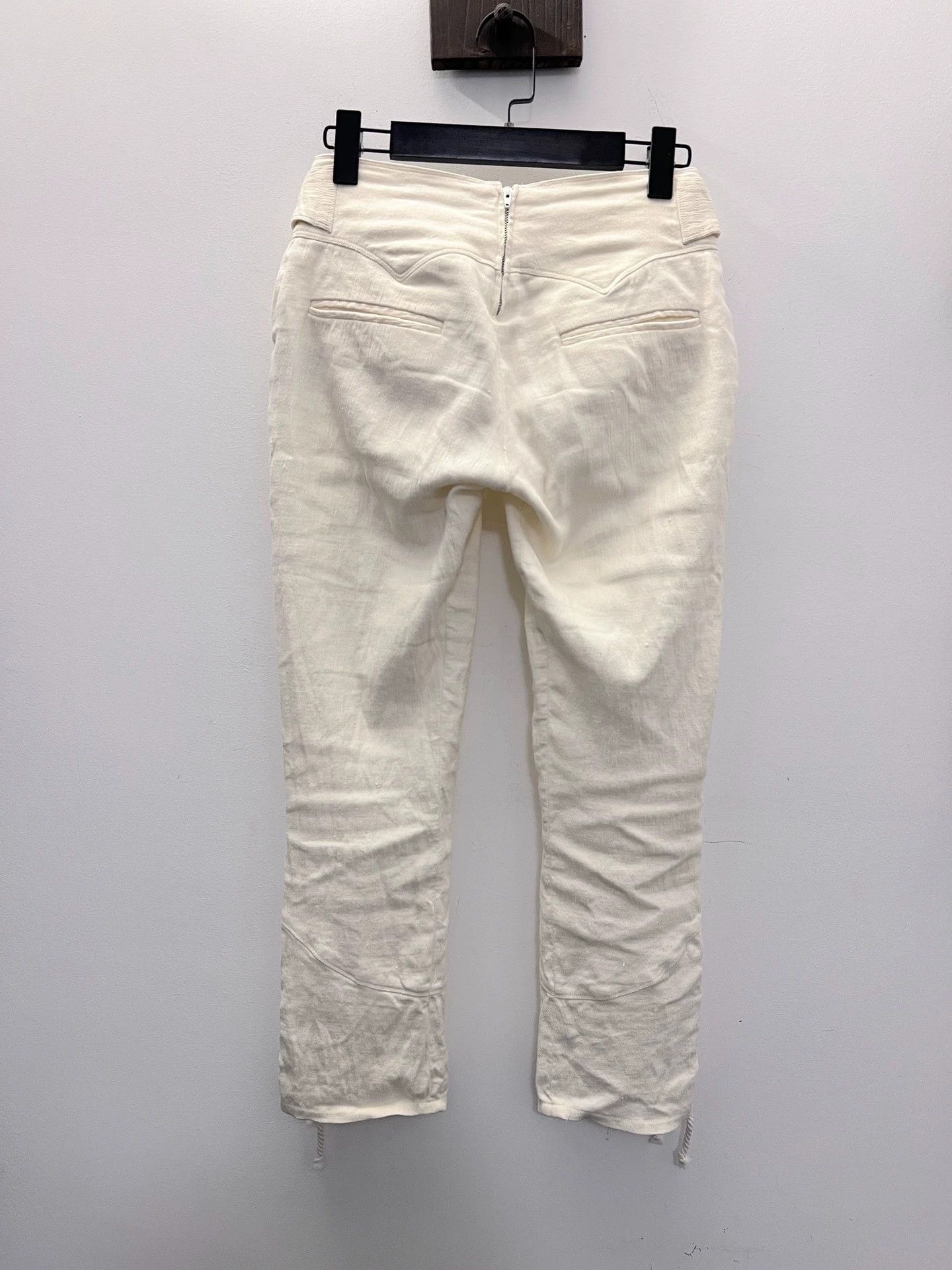 Vintage French Vintage Stretch Low-Rise Cross-Tie 7/8 Pants 34 Size 24" / US 00 / IT 34 - 8 Thumbnail