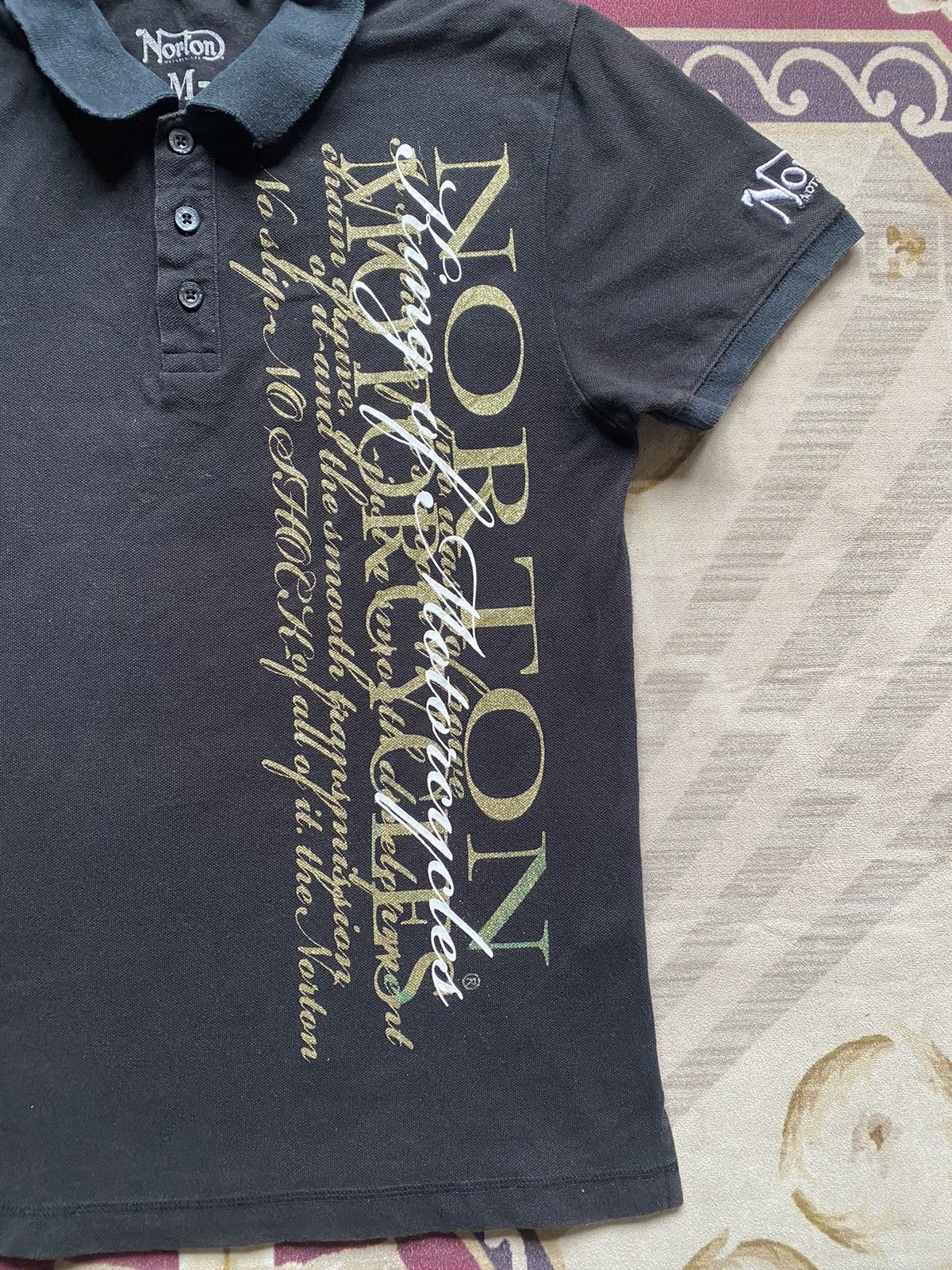Beauty Beast Vintage Norton Spellout Polo tee Size US S / EU 44-46 / 1 - 3 Thumbnail