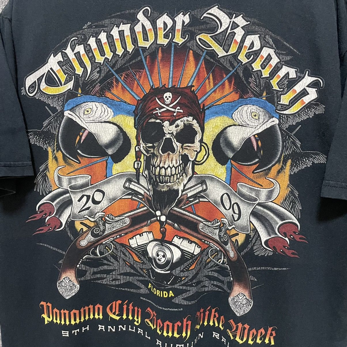Vintage × West Coast Choppers Vintage 2009 Panama City Beach Bike Week Thunder Beach Tee Size US L / EU 52-54 / 3 - 2 Thumbnail
