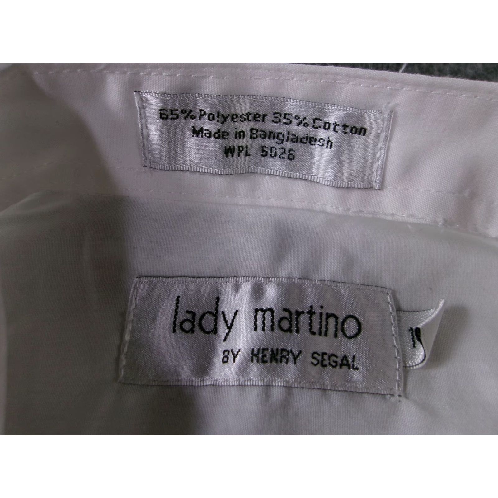 Vintage Lady Martino Shirt Women 14 White Short Sleeve Pleated Front Tuxedo Band Collar Size XL / US 12-14 / IT 48-50 - 6 Thumbnail