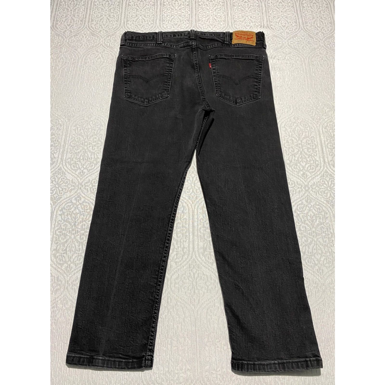 Levi's VINTAGE? Wait. Levis 502 Jeans Mens 38x27 Black Straight Leg Denim Button Fly Classic Fit Size US 38 / EU 54 - 2 Thumbnail