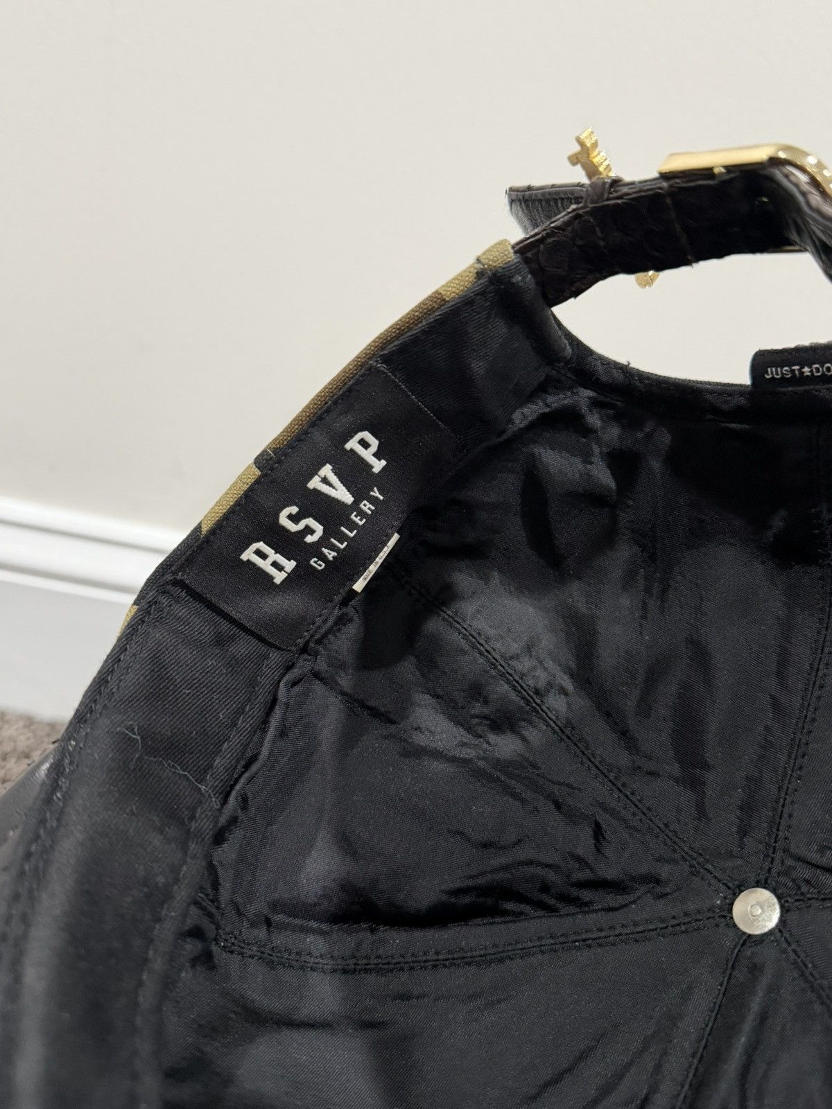 Just Don Just Don x Bape RSVP 2015 OG Green Camo Brown Snakeskin Hat Size ONE SIZE - 8 Thumbnail