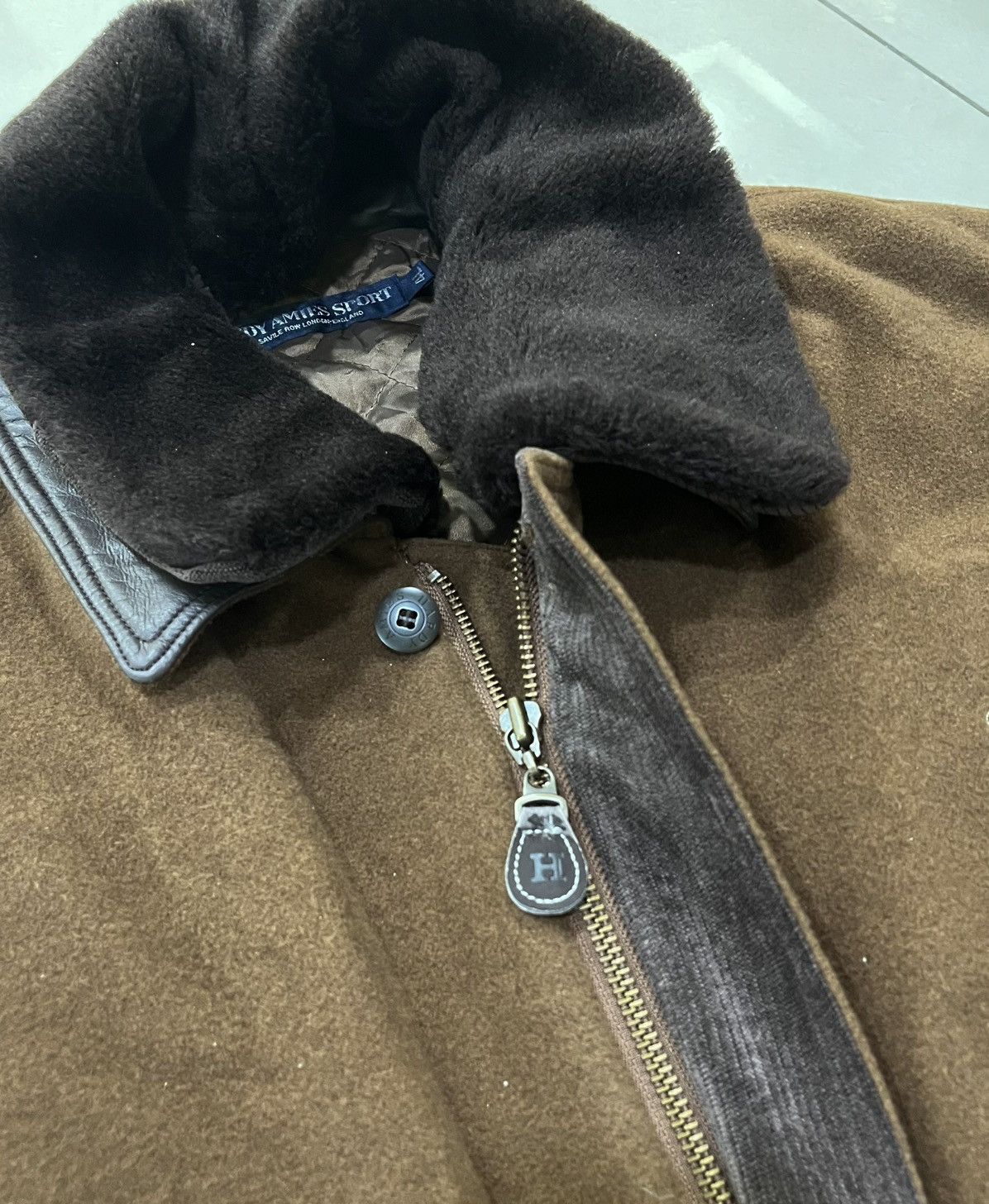 Hardy Amies Vtg Hardy Amies Dog Embroidered Wool Oversized Coat Jacket Size US XXL / EU 58 / 5 - 6 Thumbnail