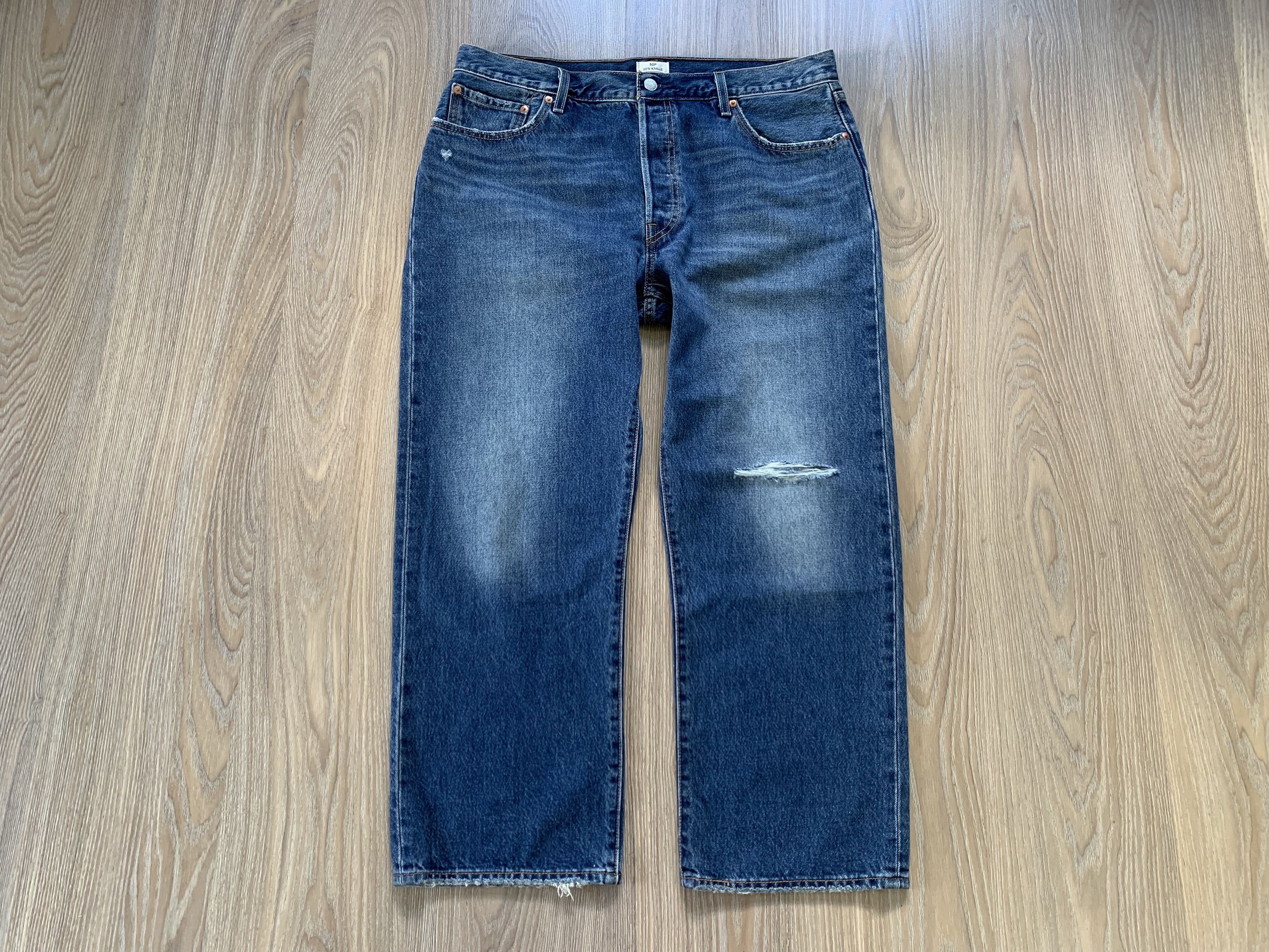 Levi's Mens Levi’s 501 90s Ankle Premium Light Blue Jeans Size US 34 / EU 50 - 2 Thumbnail