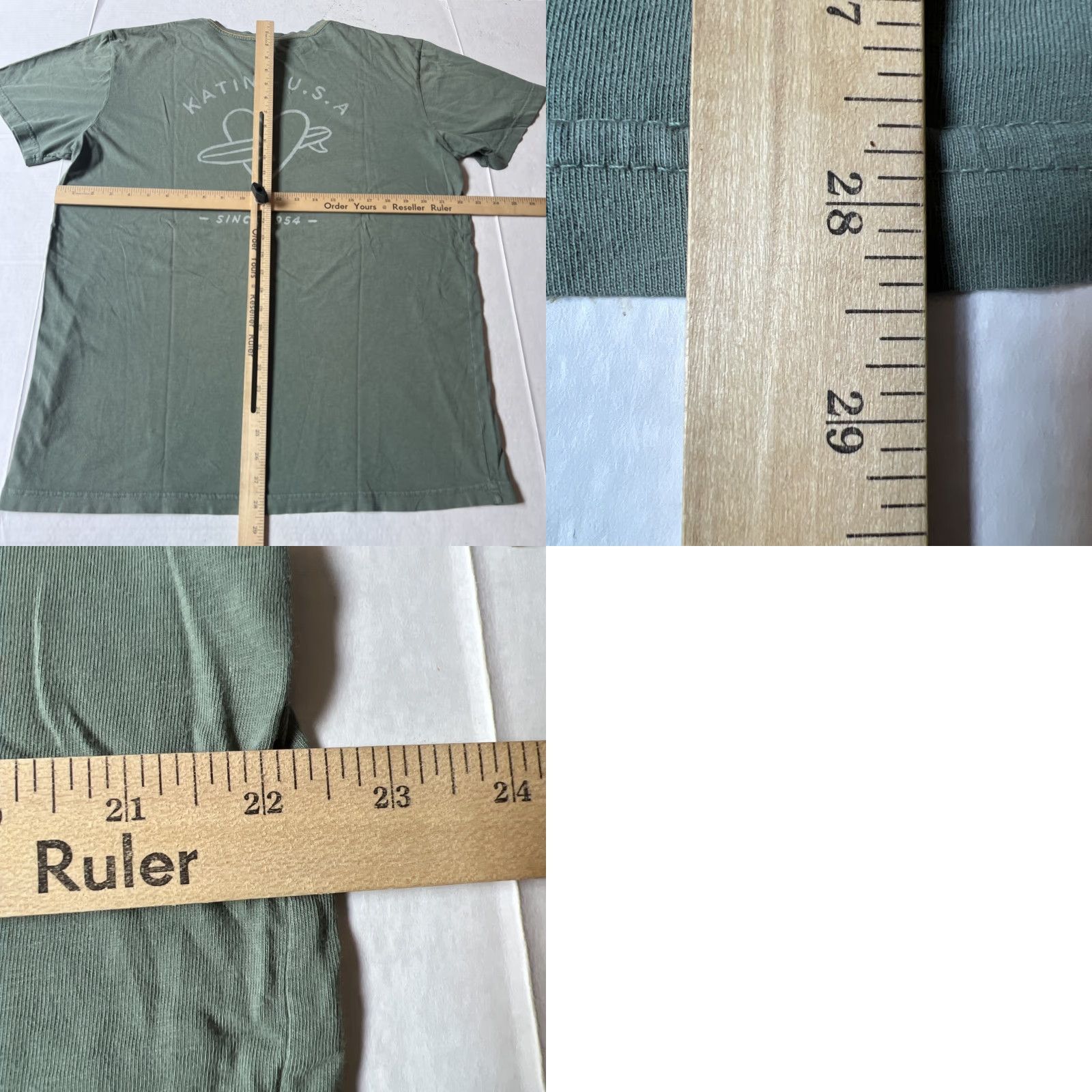 Katin Katin U.S.A. Green Surfing Surfer Shirt XL Mens Short Sleeve Crew Neck Graphic Print Logo Vintage Surfer Theme 1954 T-Shirt Cotton Size US XL / EU 56 / 4 - 8 Thumbnail