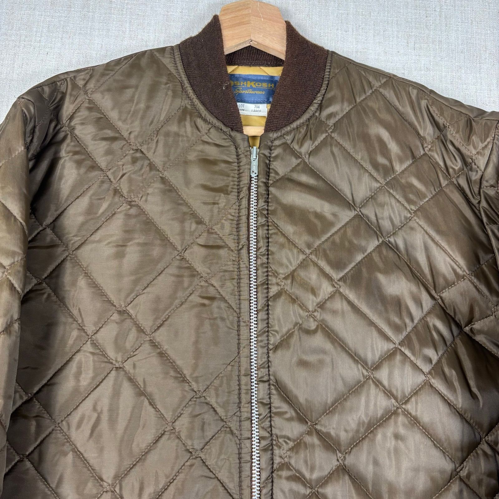 Oshkosh Vintage OshKosh B'Gosh 1960s Large Brown Quilted Jacket Size US L / EU 52-54 / 3 - 2 Thumbnail