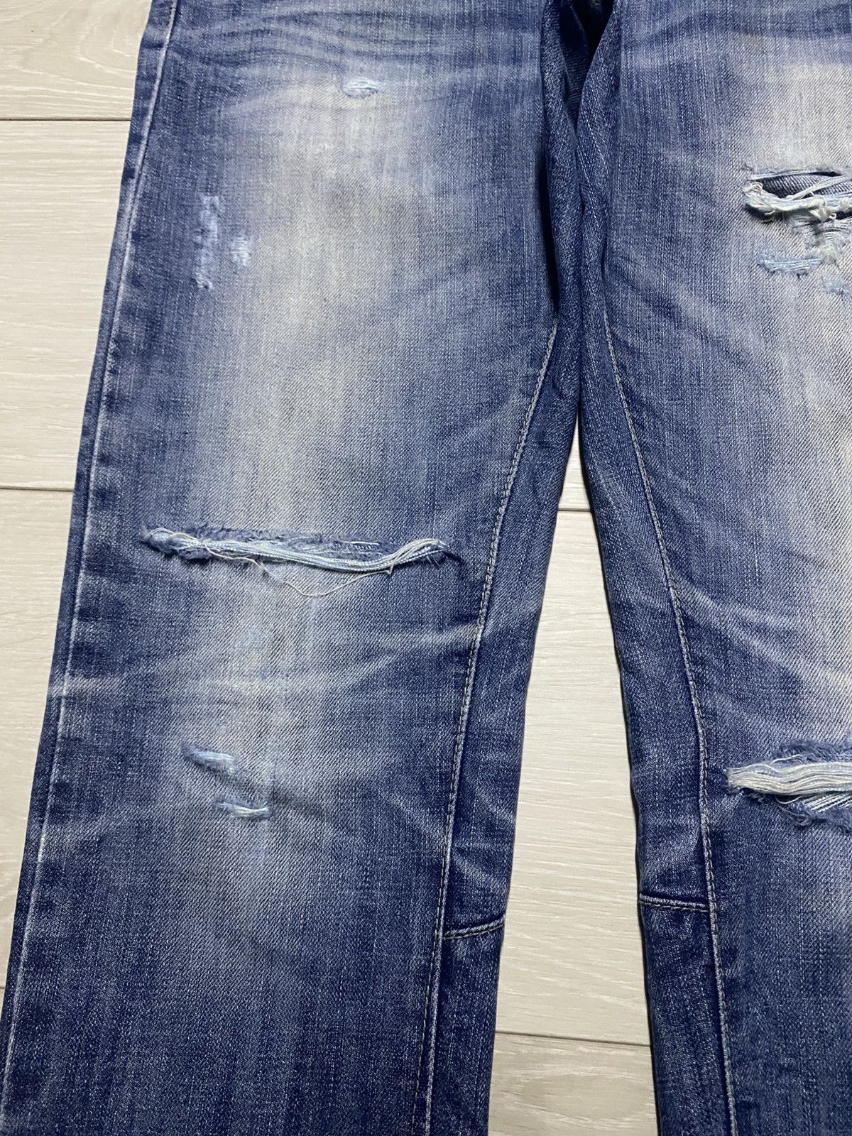 Skull Jeans by an Alchemist Vintage Japanese Skeleton Bones Notdead Distressed Slim Fit Size US 30 / EU 46 - 6 Thumbnail