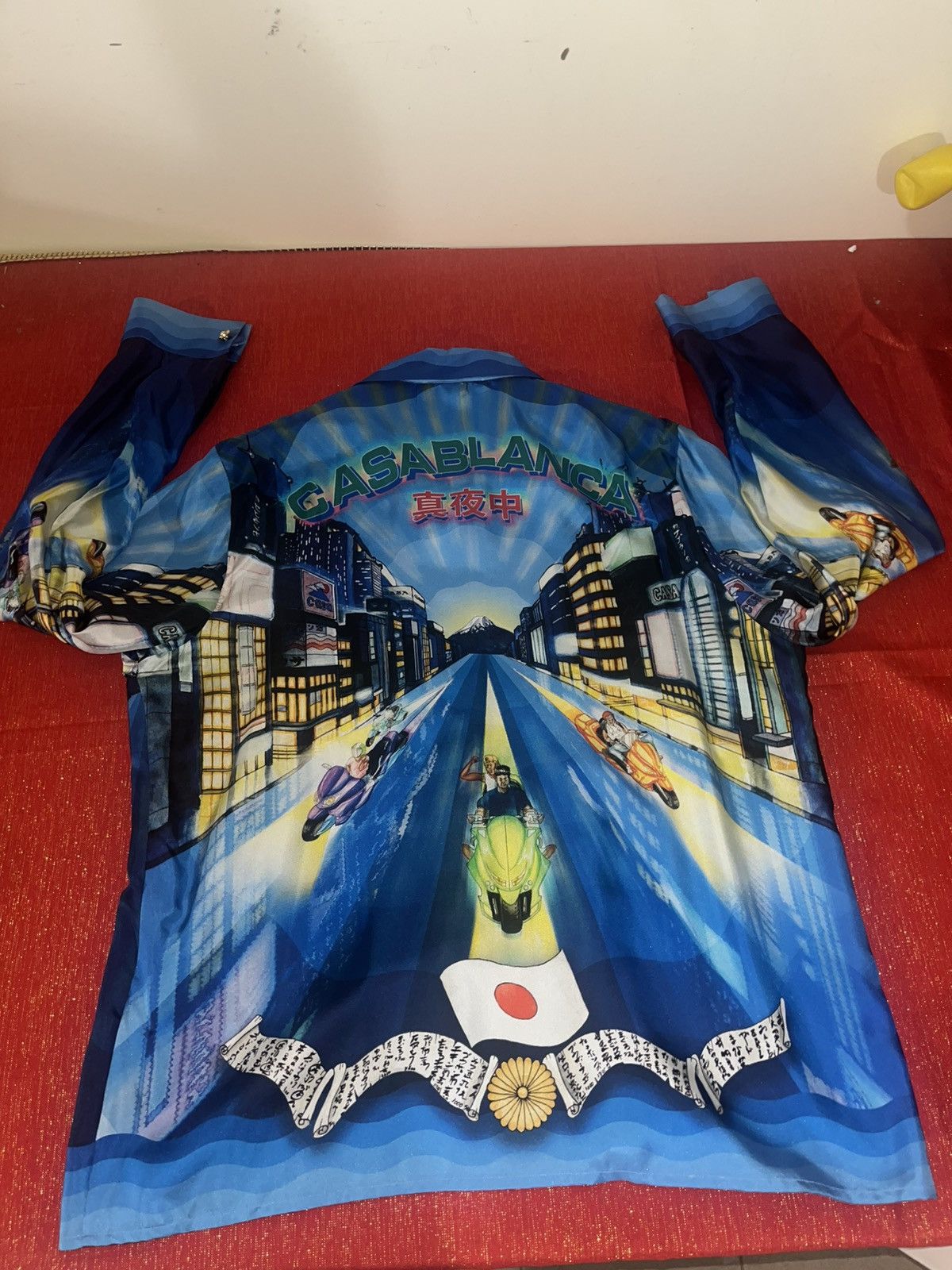 Casablanca Casablanca Silk Twill Cuban Collar Shirt Sz XL Tokyo Nights Size US XL / EU 56 / 4 - 18 Thumbnail