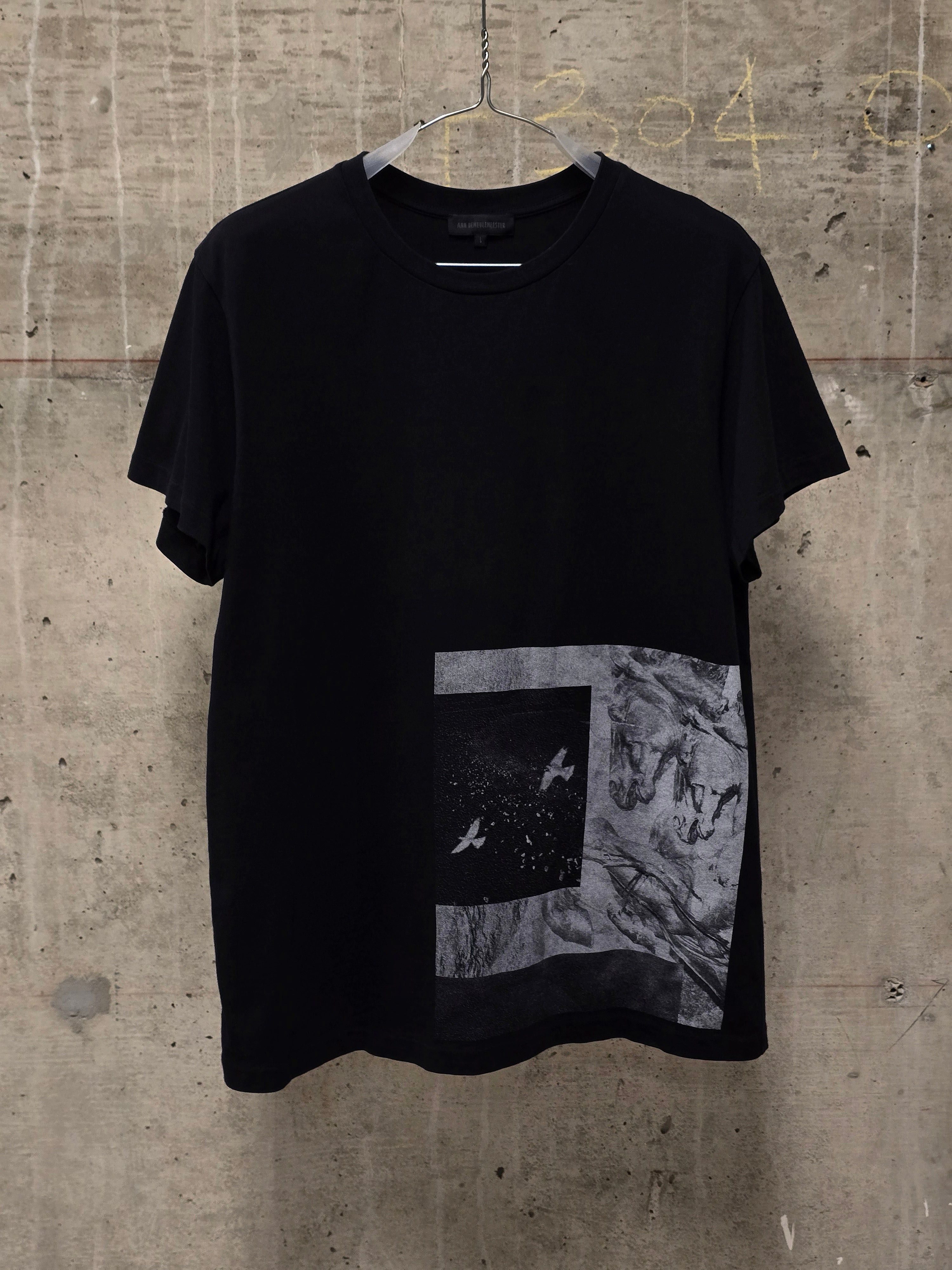 Ann Demeulemeester Archive 2009 two tones long sleeves tee | Grailed