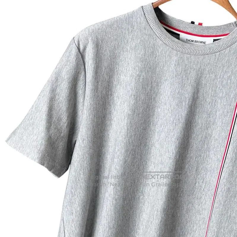 Thom Browne Thom Browne Gray Cotton Short Sleeve T-Shirt . Size US S / EU 44-46 / 1 - 5 Thumbnail