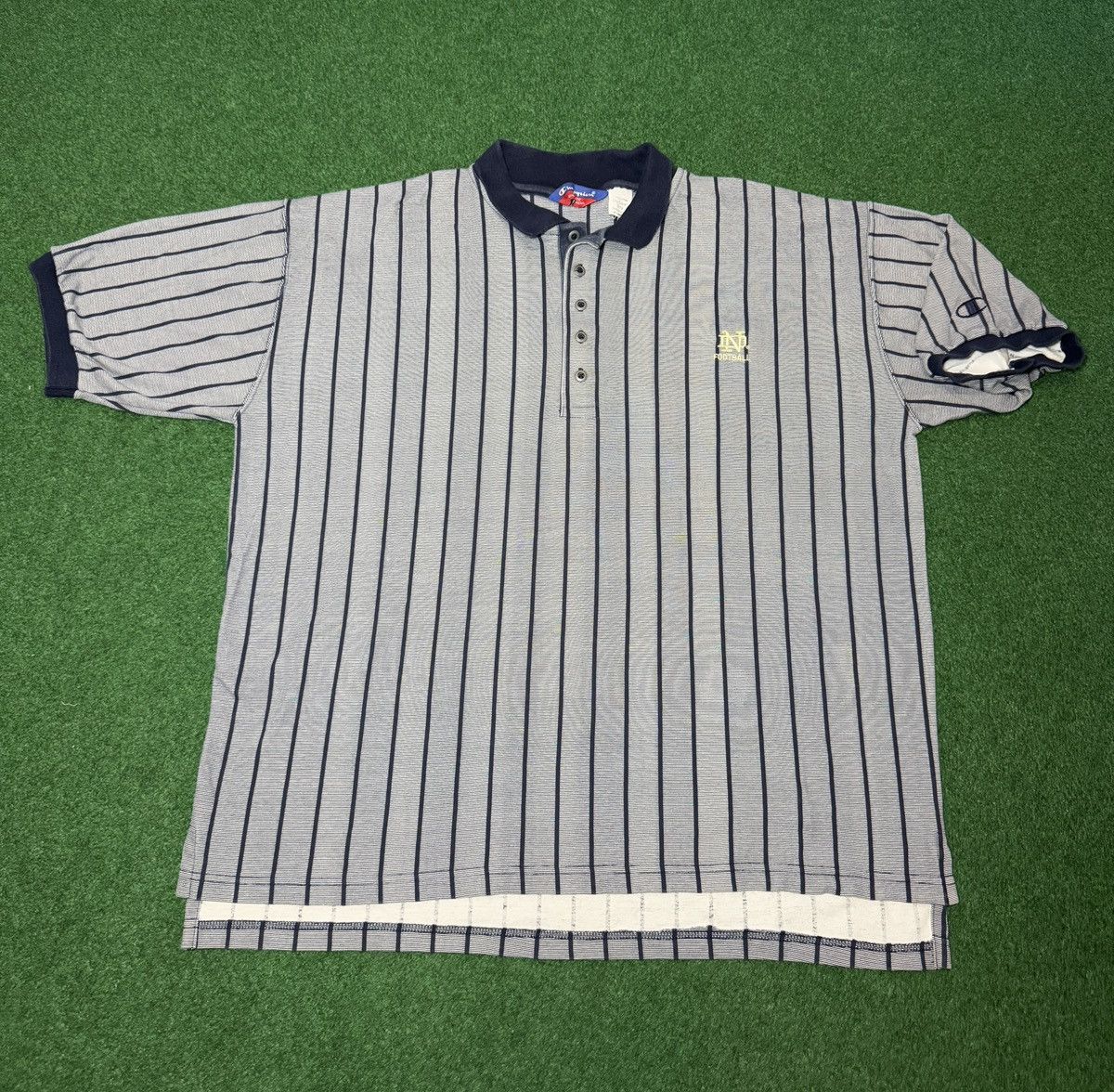 Champion Vintage 90s Notre Dame Irish Football Champion Polo Shirt Size US XL / EU 56 / 4 - 1 Thumbnail